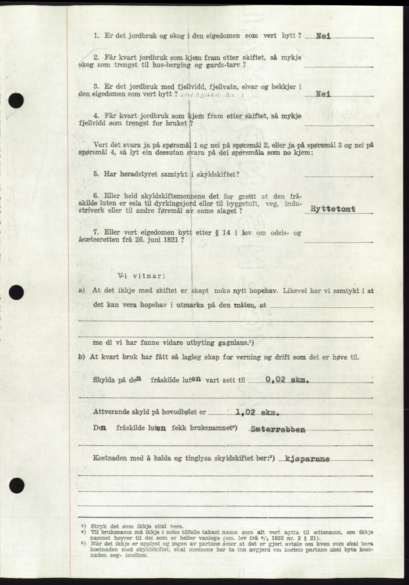 Søre Sunnmøre sorenskriveri, AV/SAT-A-4122/1/2/2C/L0110: Pantebok nr. 36A, 1958-1958, Dagboknr: 1490/1958