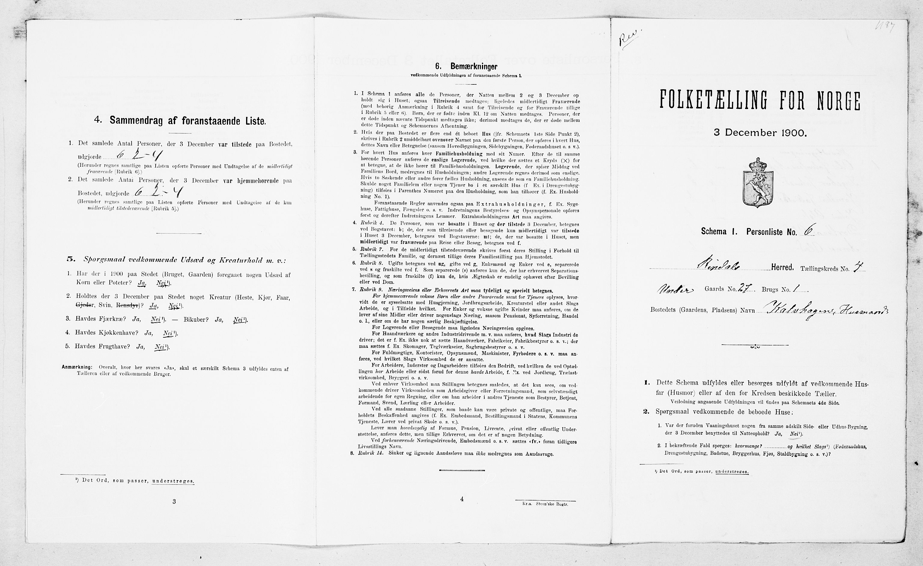 SAT, Folketelling 1900 for 1567 Rindal herred, 1900, s. 392