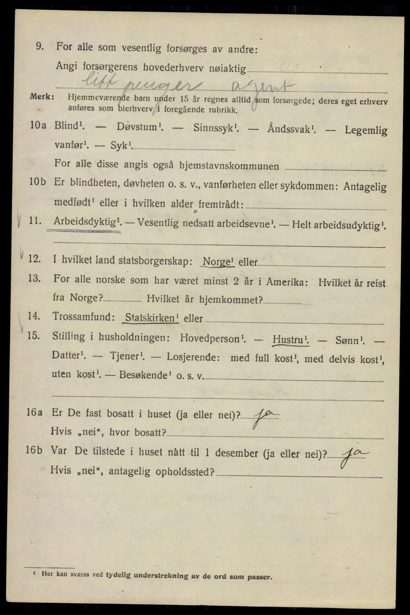 SAO, Folketelling 1920 for 0301 Kristiania kjøpstad, 1920, s. 525016