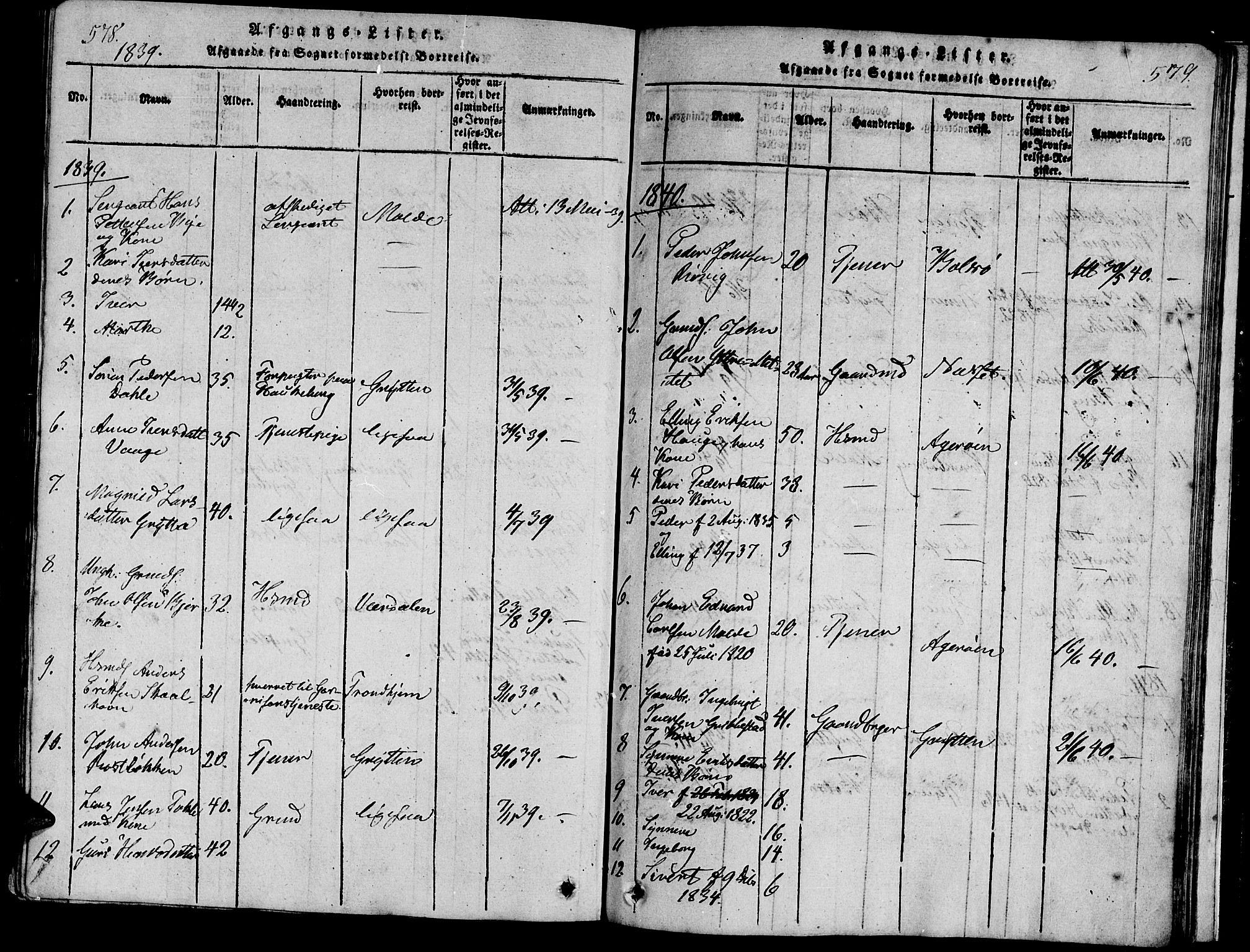 Ministerialprotokoller, klokkerbøker og fødselsregistre - Møre og Romsdal, AV/SAT-A-1454/547/L0602: Ministerialbok nr. 547A04, 1818-1845, s. 578-579