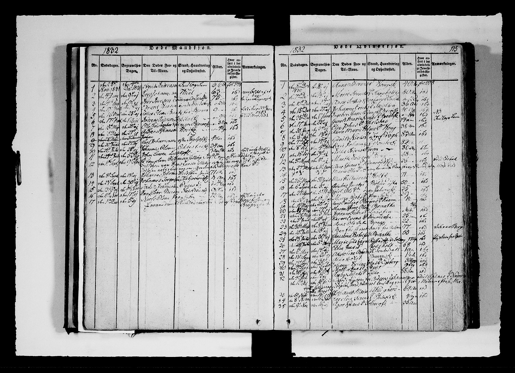 Hobøl prestekontor Kirkebøker, AV/SAO-A-2002/F/Fa/L0002: Ministerialbok nr. I 2, 1814-1841, s. 115
