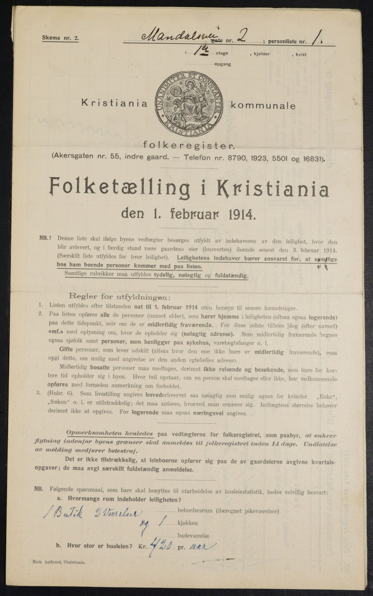 OBA, Kommunal folketelling 1.2.1914 for Kristiania, 1914, s. 60535