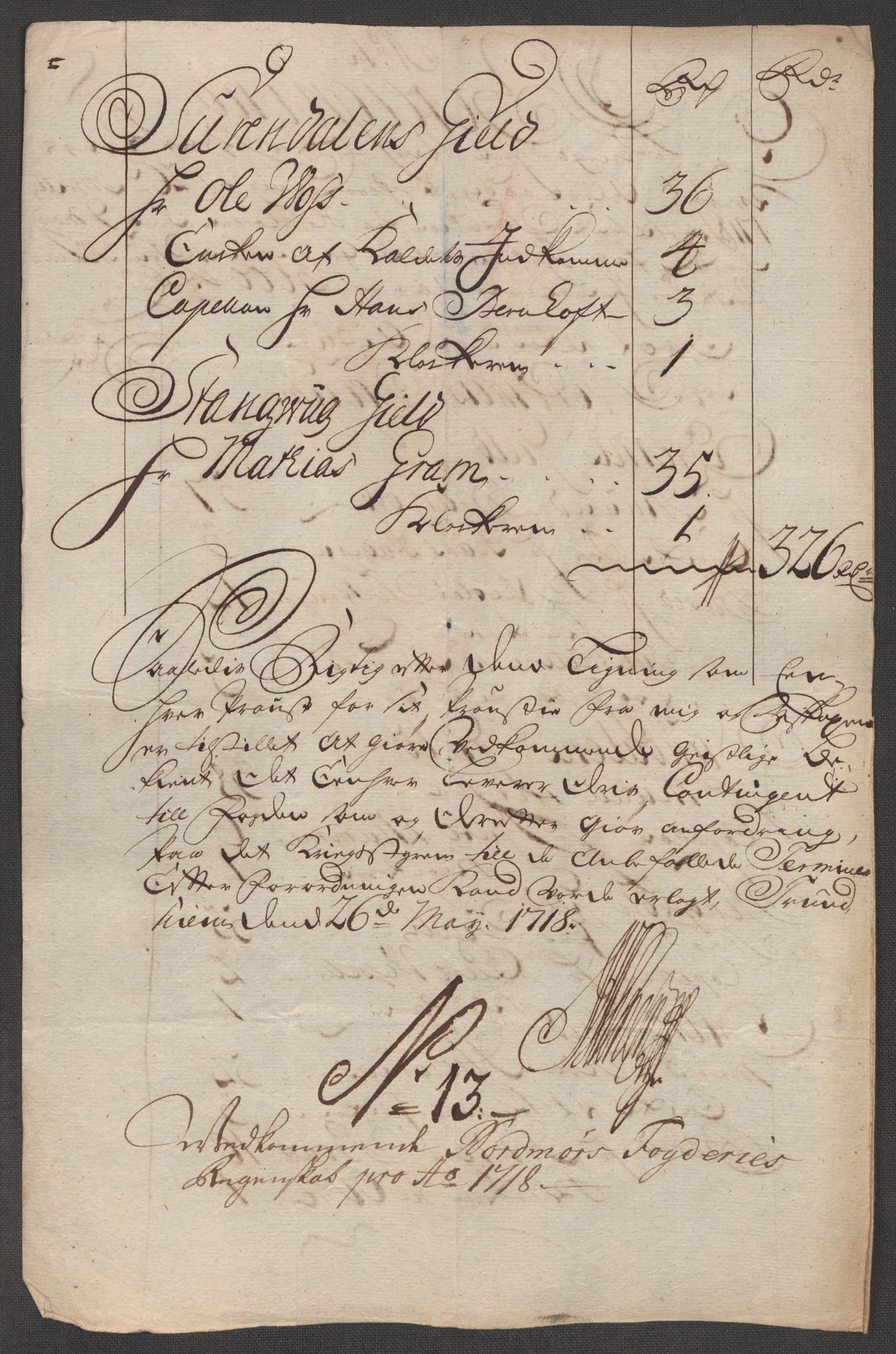 Rentekammeret inntil 1814, Reviderte regnskaper, Fogderegnskap, RA/EA-4092/R56/L3751: Fogderegnskap Nordmøre, 1718, s. 151