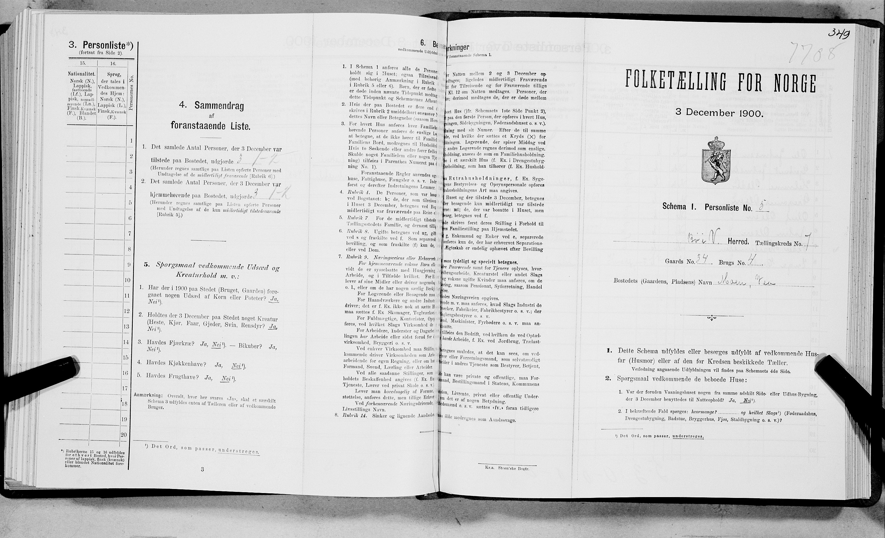 SAT, Folketelling 1900 for 1867 Bø herred, 1900, s. 760