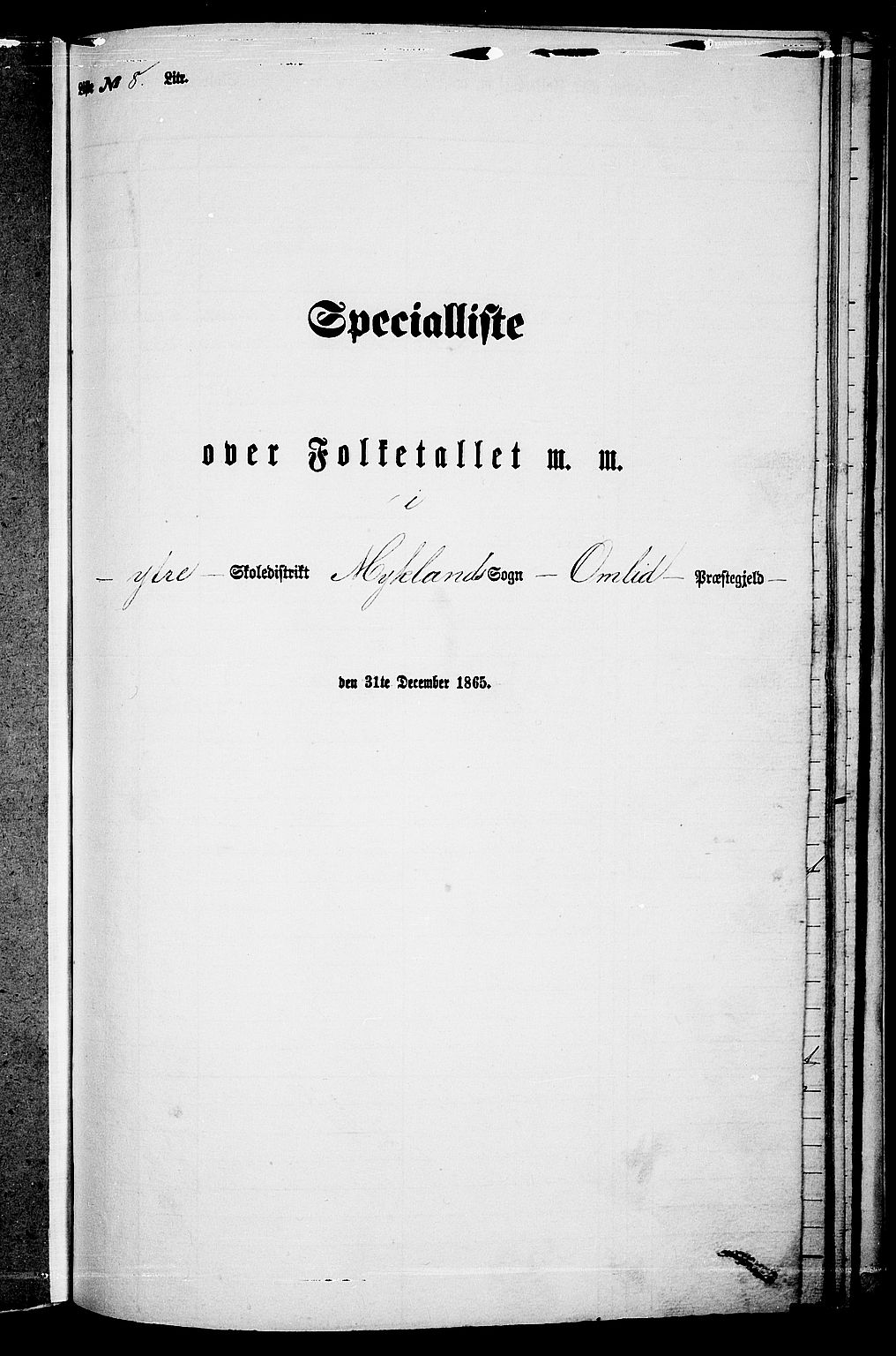 RA, Folketelling 1865 for 0929P Åmli prestegjeld, 1865, s. 90