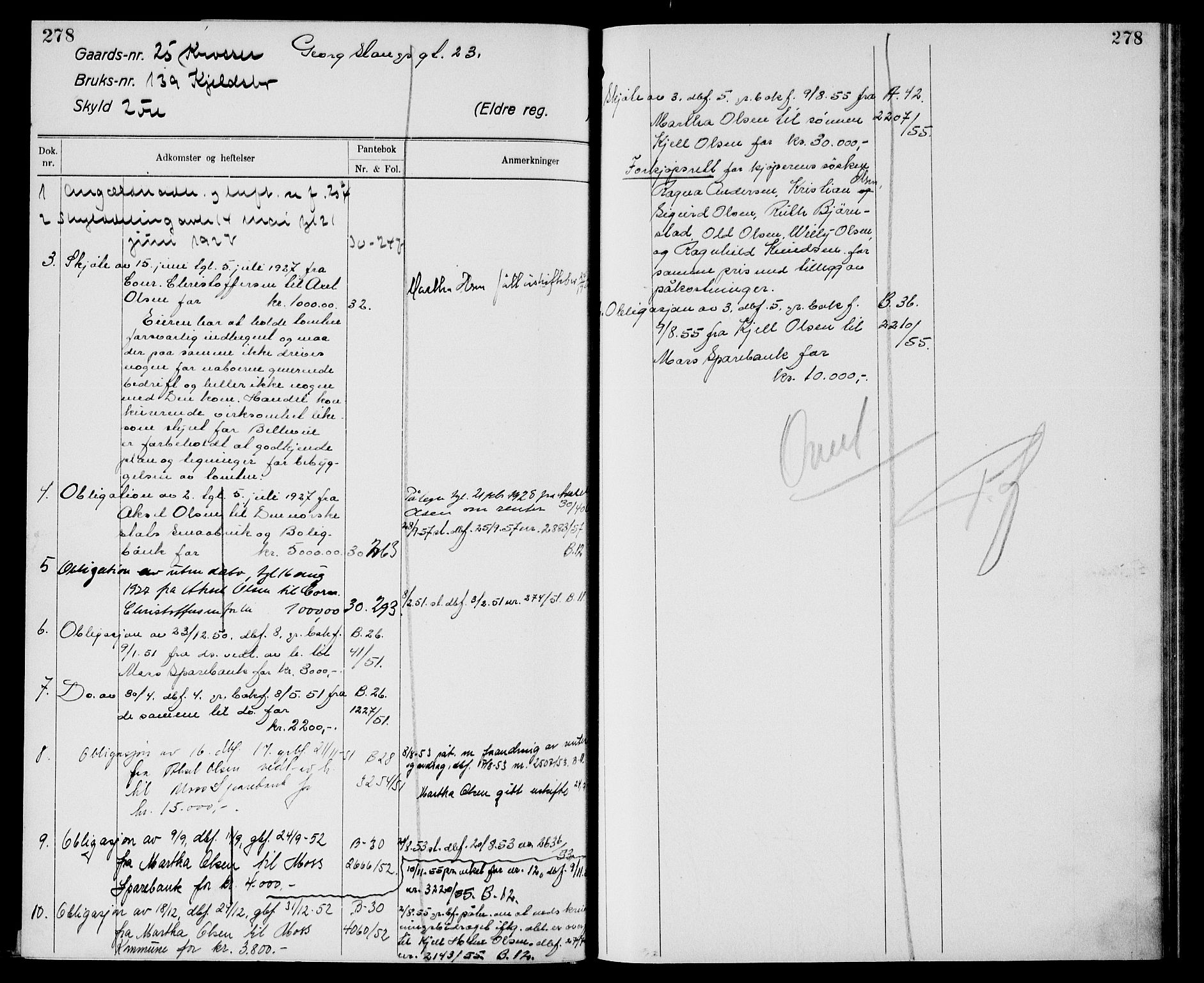 Moss sorenskriveri, AV/SAO-A-10168: Panteregister nr. XI 4, 1864-1961, s. 278