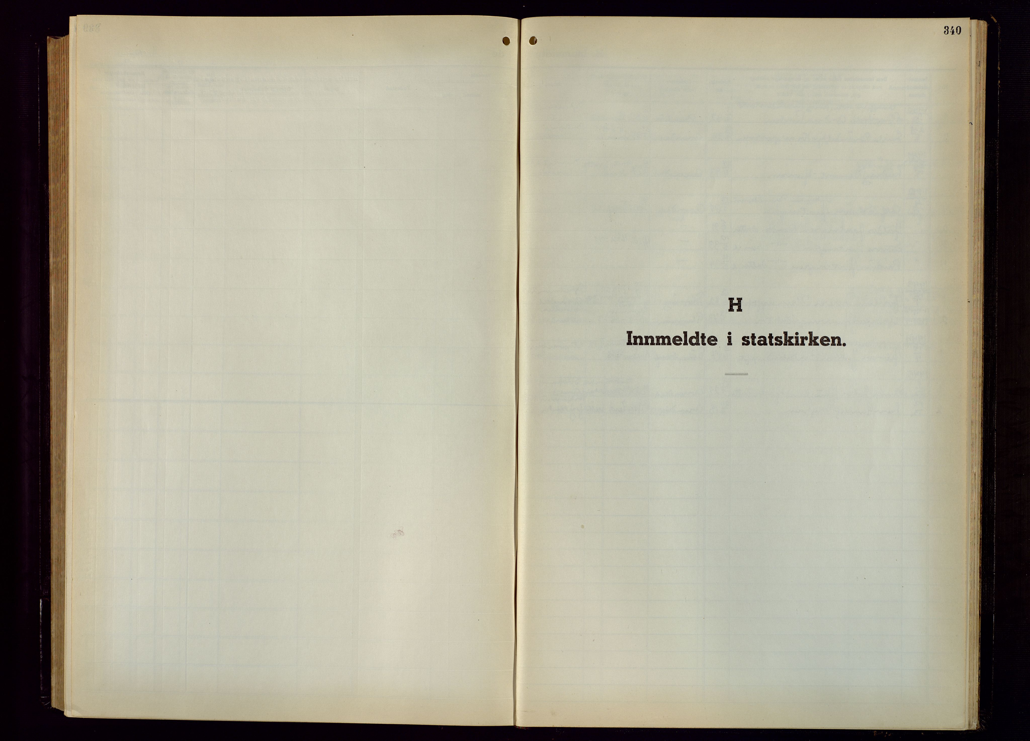Arendal sokneprestkontor, Trefoldighet, SAK/1111-0040/F/Fb/L0009: Klokkerbok nr. B 9, 1940-1949, s. 340