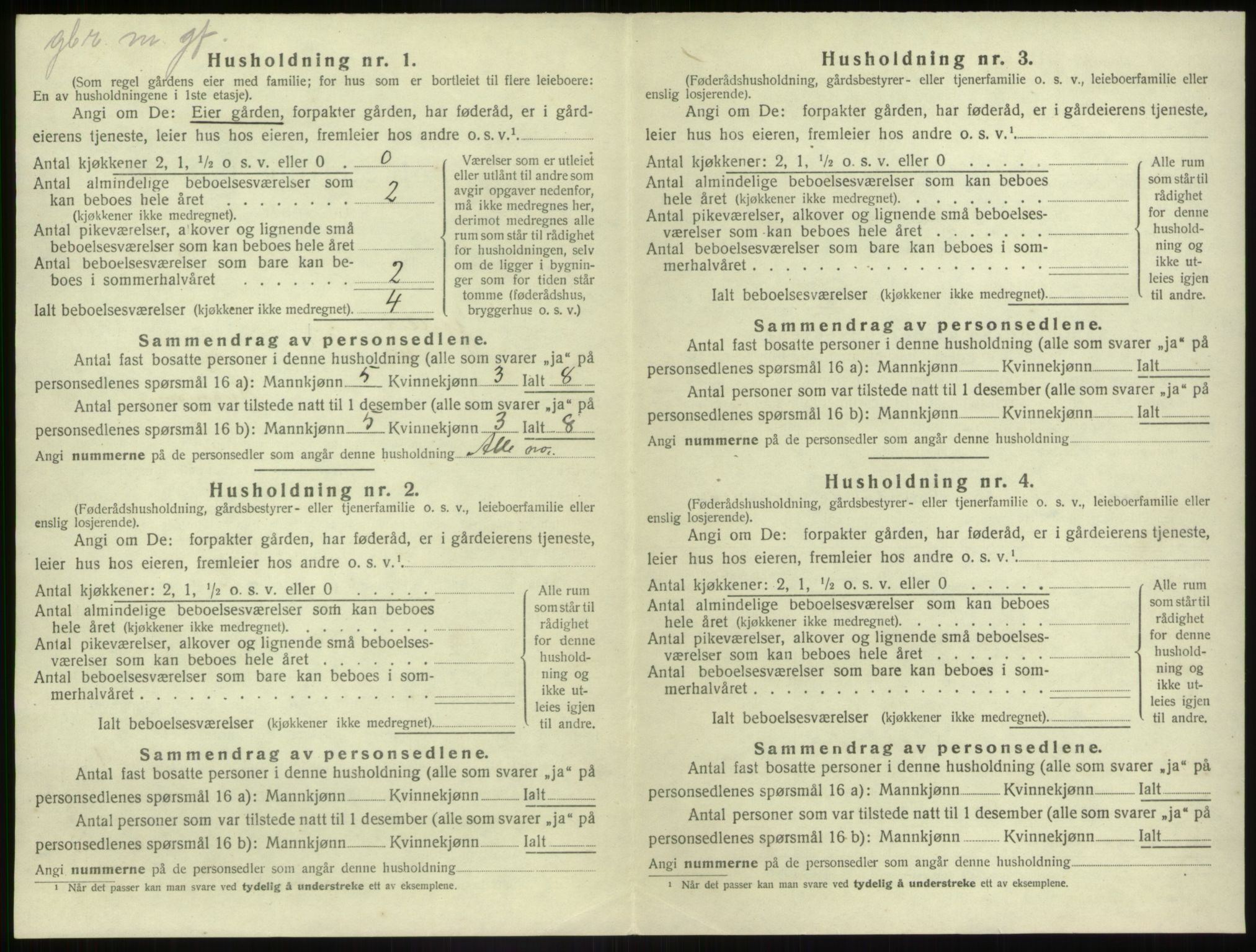 SAB, Folketelling 1920 for 1431 Jølster herred, 1920, s. 688
