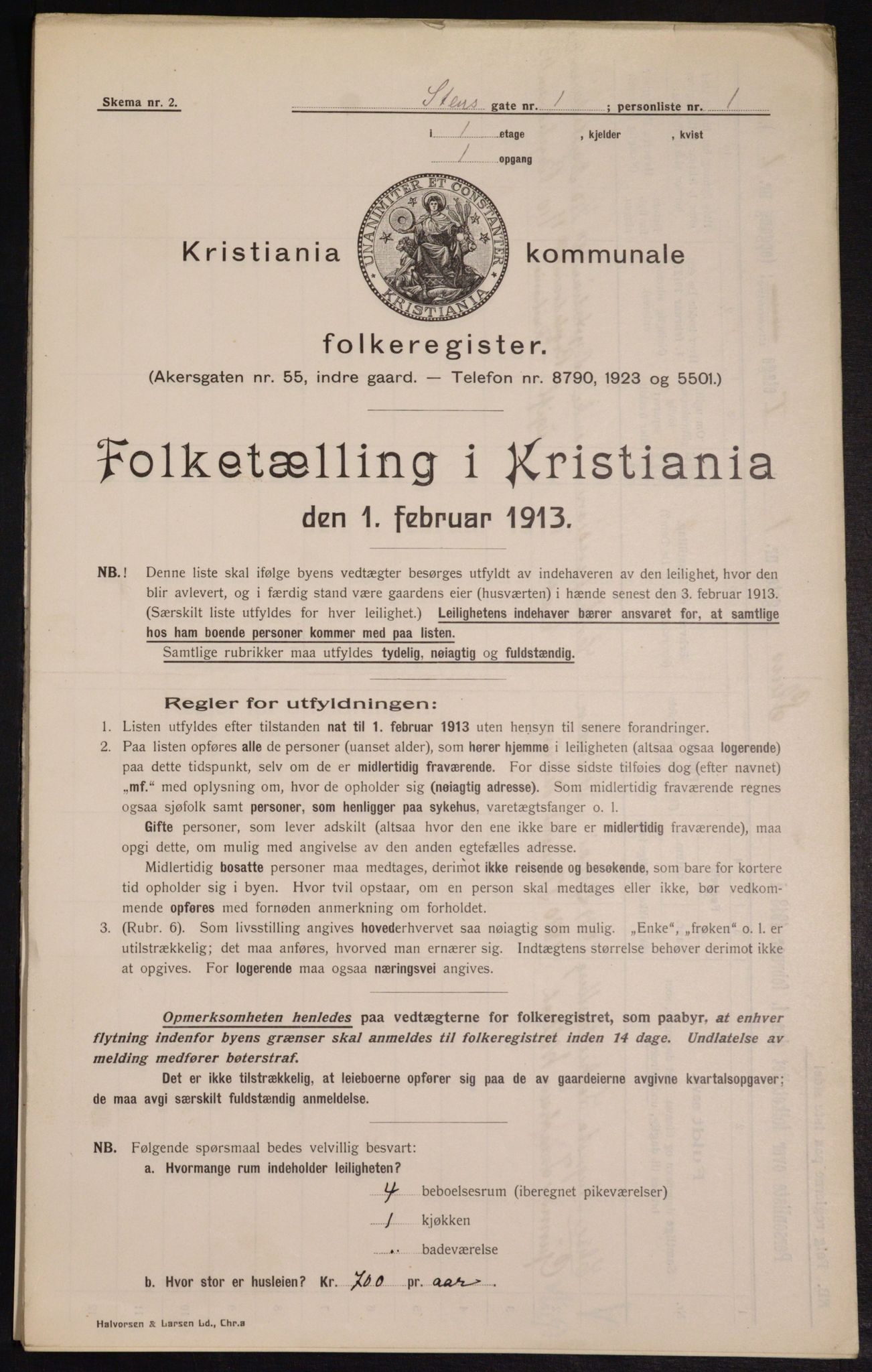 OBA, Kommunal folketelling 1.2.1913 for Kristiania, 1913, s. 101838