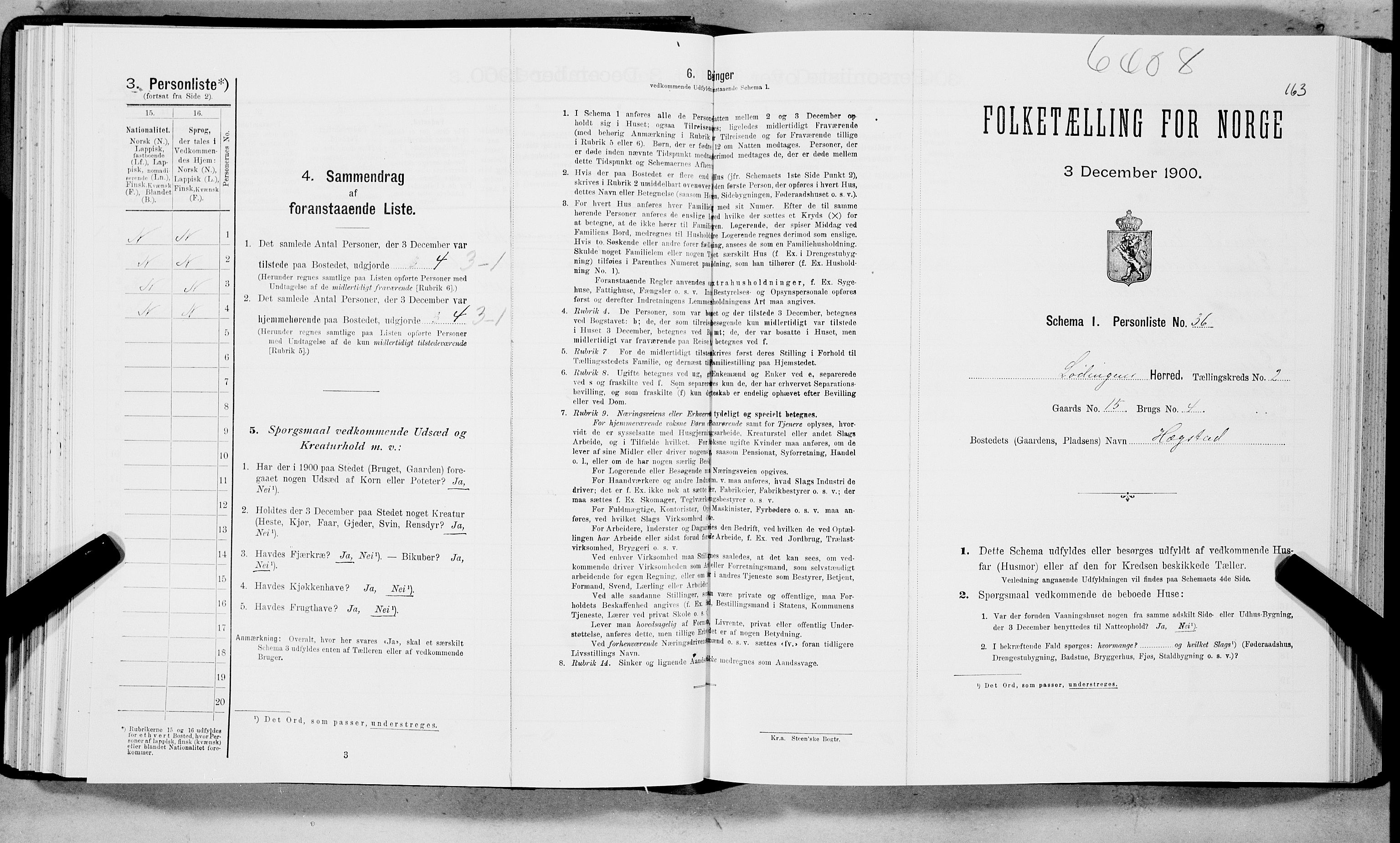 SAT, Folketelling 1900 for 1851 Lødingen herred, 1900, s. 163