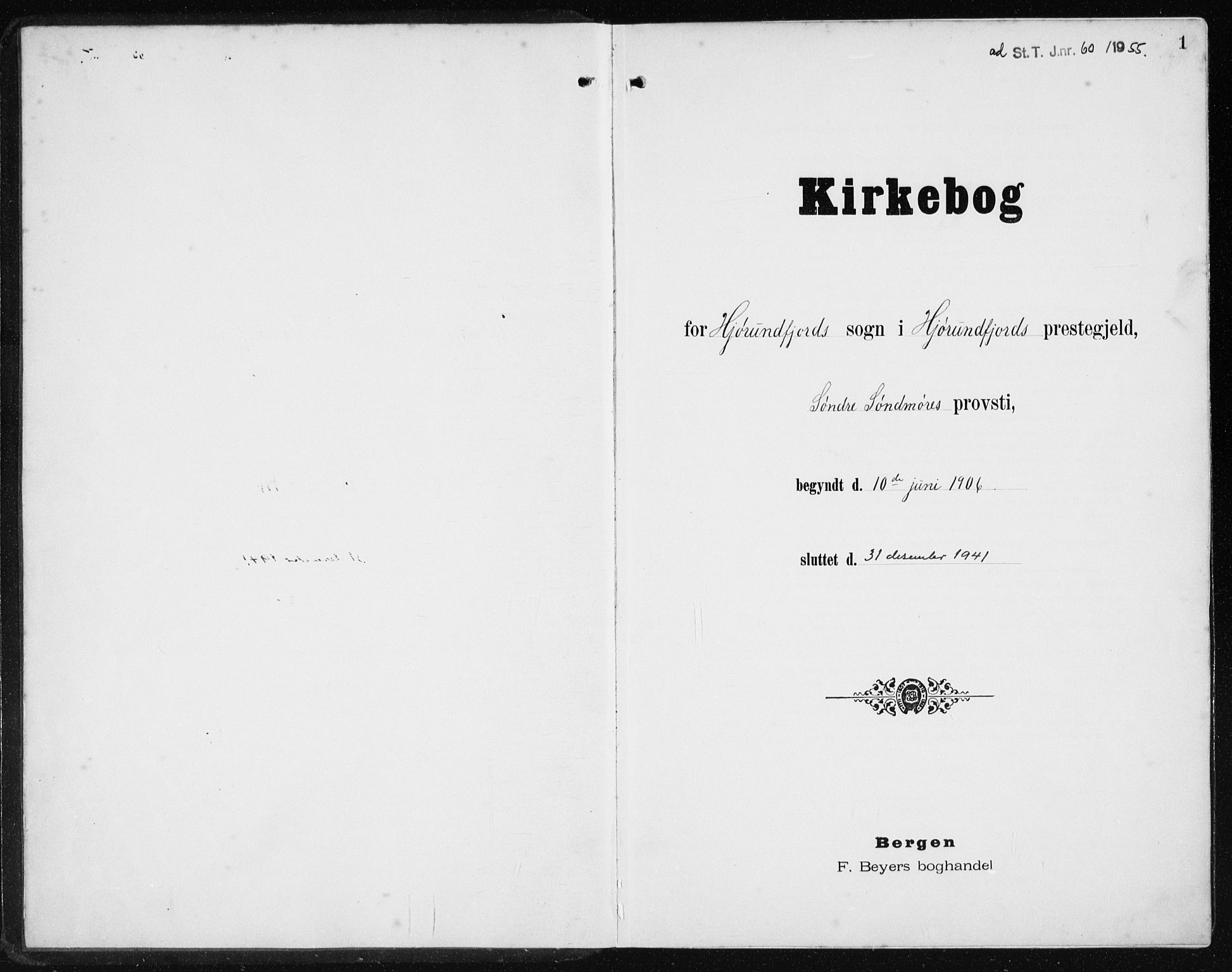 Ministerialprotokoller, klokkerbøker og fødselsregistre - Møre og Romsdal, SAT/A-1454/515/L0216: Klokkerbok nr. 515C03, 1906-1941, s. 1