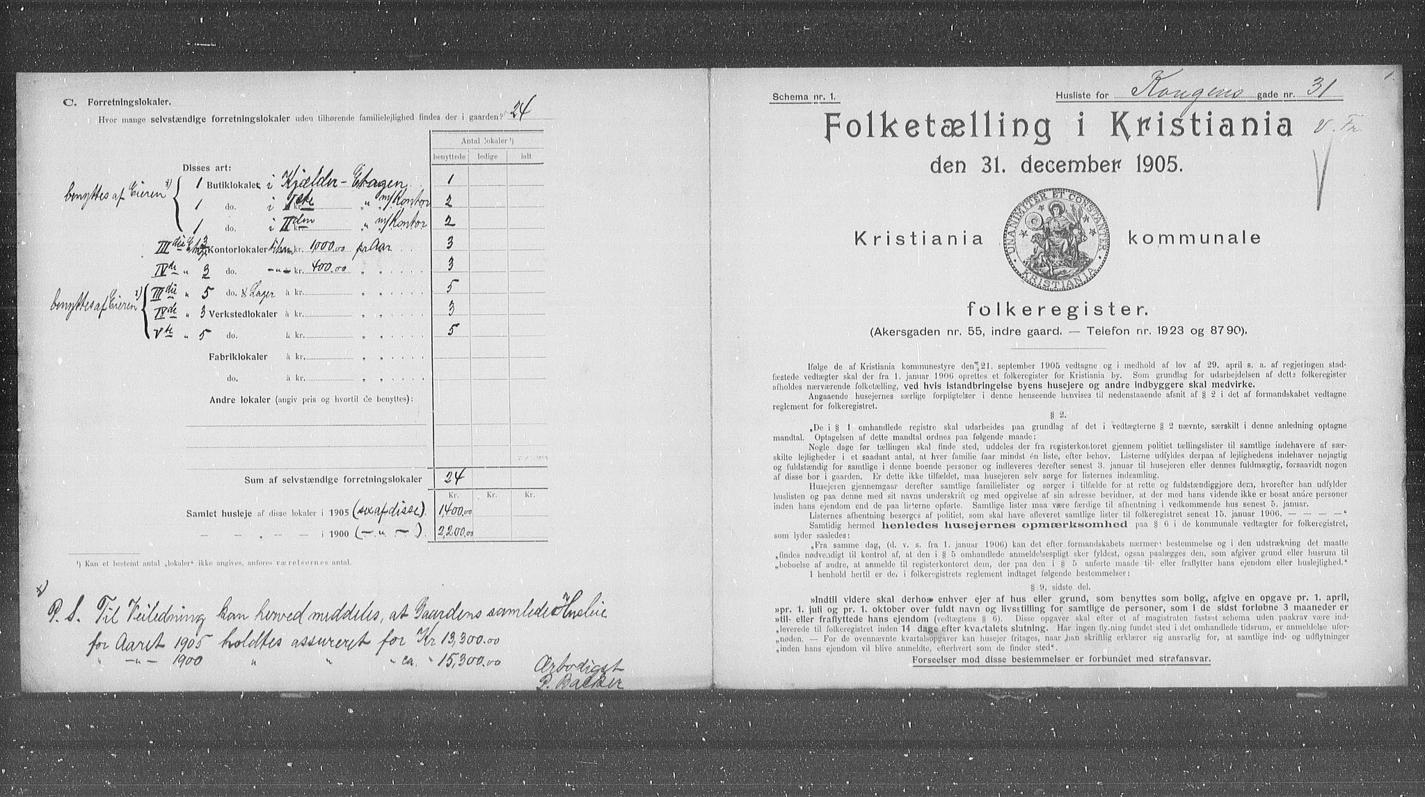 OBA, Kommunal folketelling 31.12.1905 for Kristiania kjøpstad, 1905, s. 27751