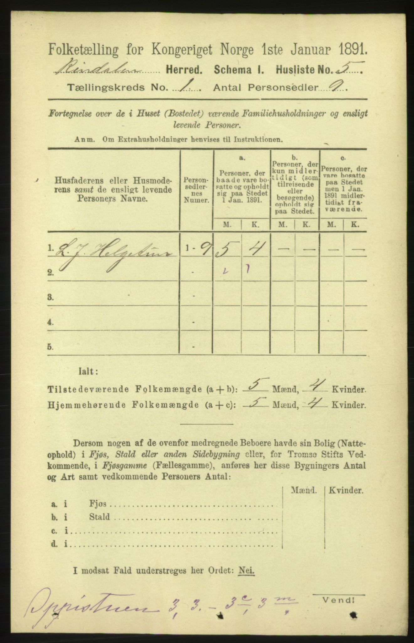 RA, Folketelling 1891 for 1567 Rindal herred, 1891, s. 28