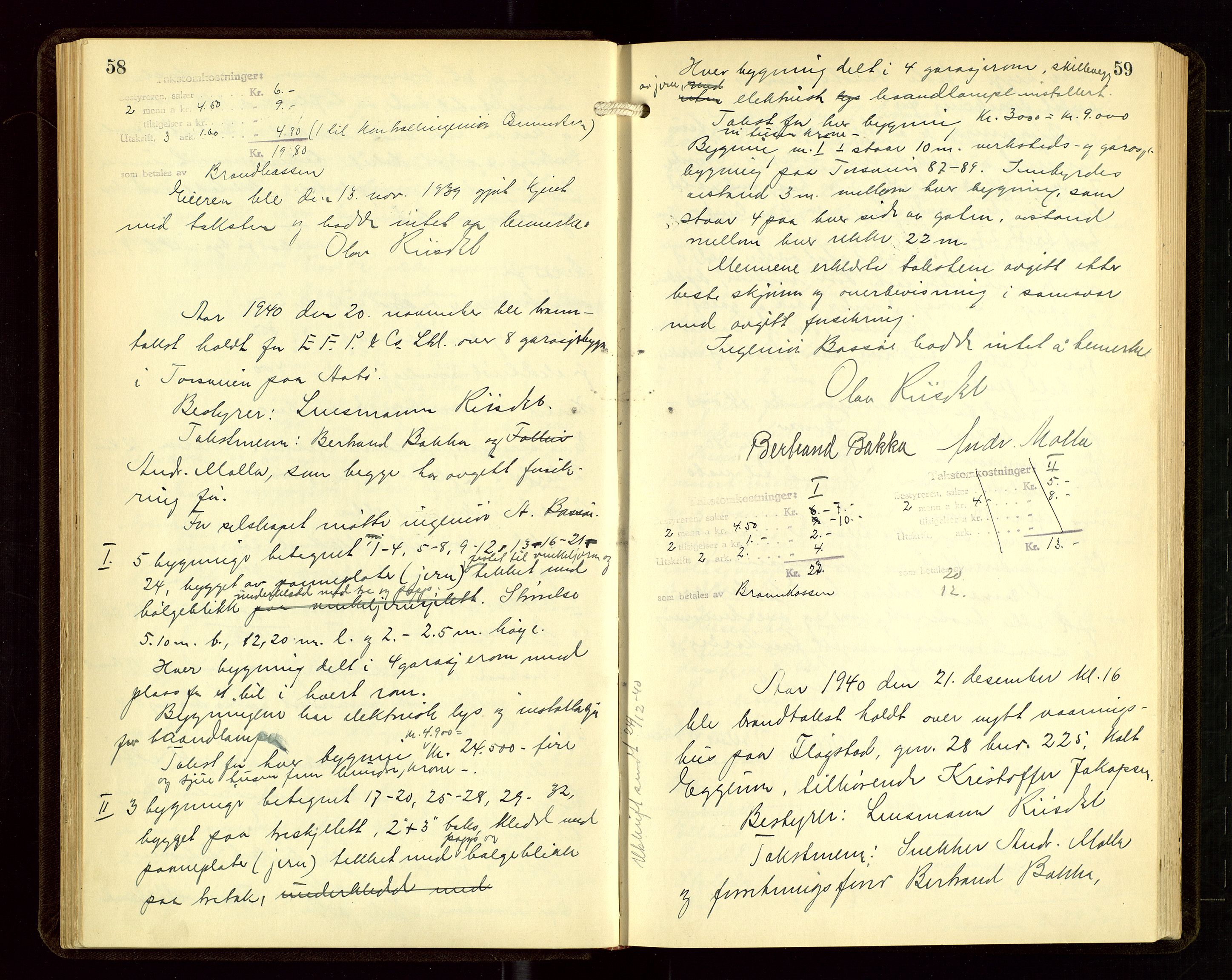 Sauda lensmannskontor, AV/SAST-A-100177/Goa/L0004: "Brandtakstprotokoll for Sauda lensmannsdistrikt", 1934-1946, s. 58-59