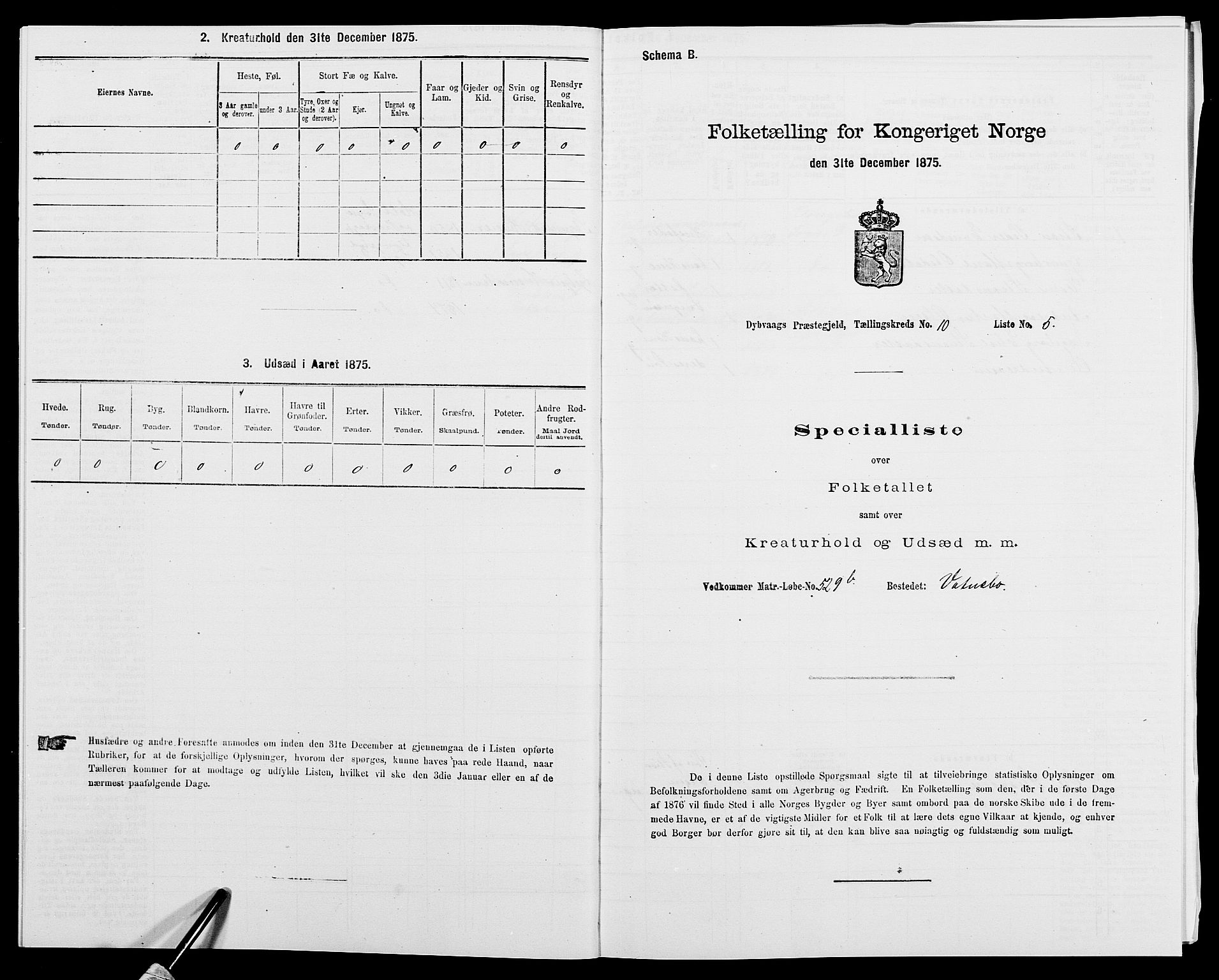 SAK, Folketelling 1875 for 0915P Dypvåg prestegjeld, 1875, s. 1418