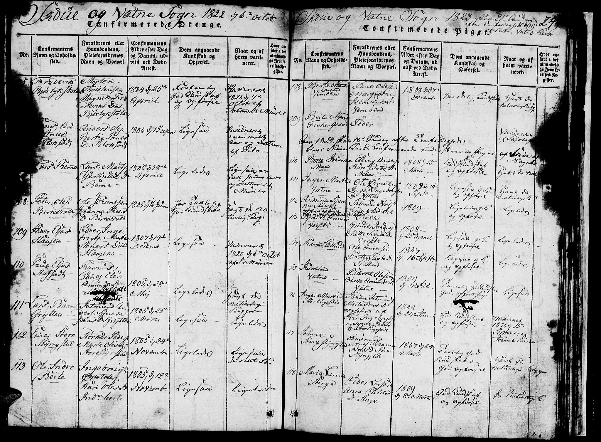 Ministerialprotokoller, klokkerbøker og fødselsregistre - Møre og Romsdal, AV/SAT-A-1454/524/L0360: Klokkerbok nr. 524C01, 1816-1830, s. 242