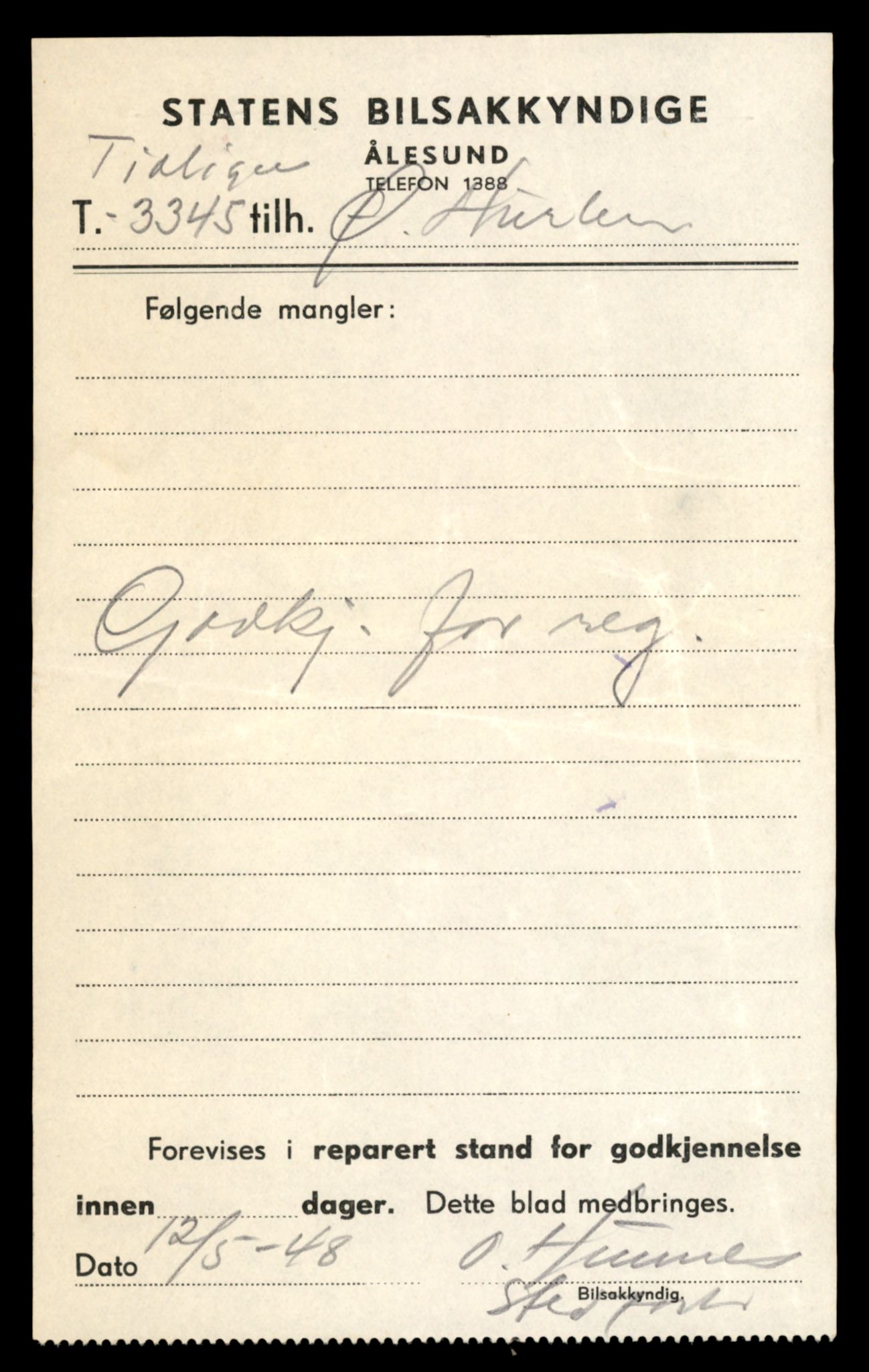 Møre og Romsdal vegkontor - Ålesund trafikkstasjon, AV/SAT-A-4099/F/Fe/L0022: Registreringskort for kjøretøy T 10584 - T 10694, 1927-1998, s. 1405