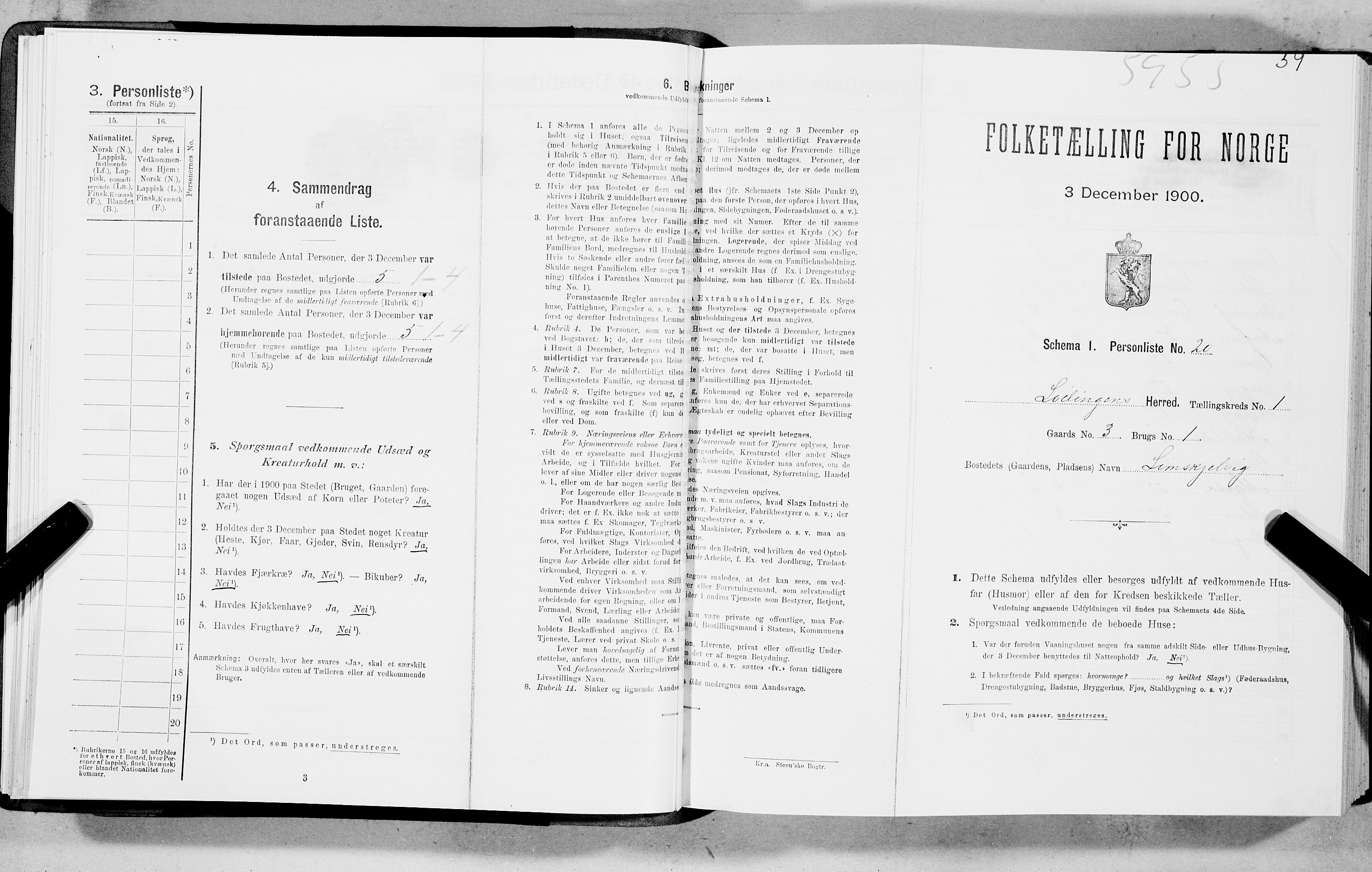 SAT, Folketelling 1900 for 1851 Lødingen herred, 1900, s. 39