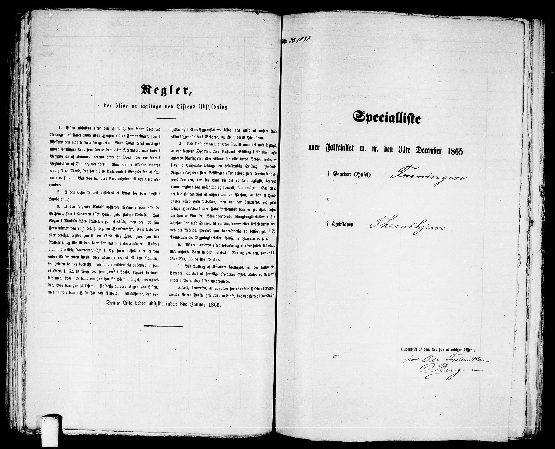 RA, Folketelling 1865 for 1601 Trondheim kjøpstad, 1865, s. 2243