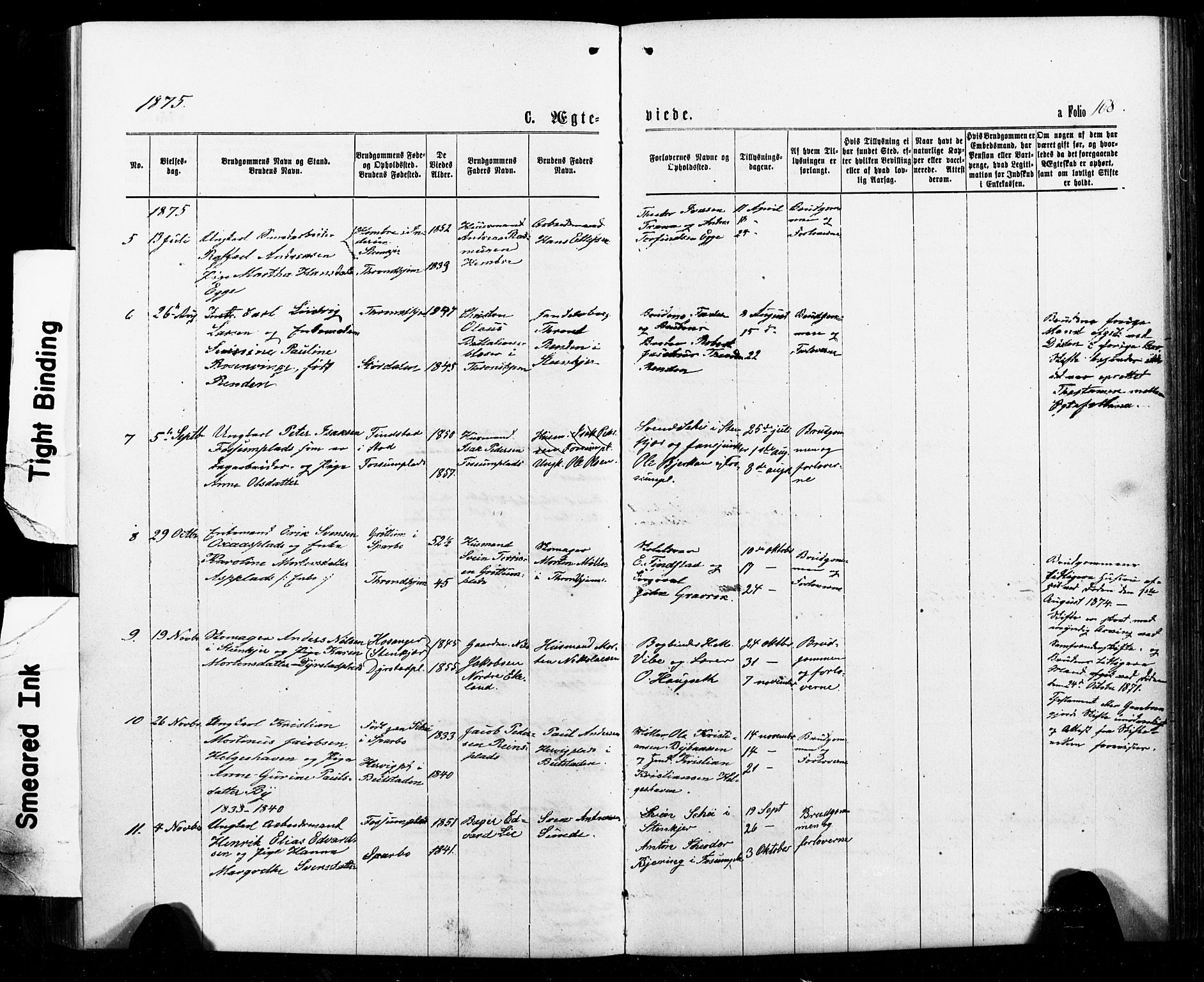 Ministerialprotokoller, klokkerbøker og fødselsregistre - Nord-Trøndelag, SAT/A-1458/740/L0380: Klokkerbok nr. 740C01, 1868-1902, s. 168