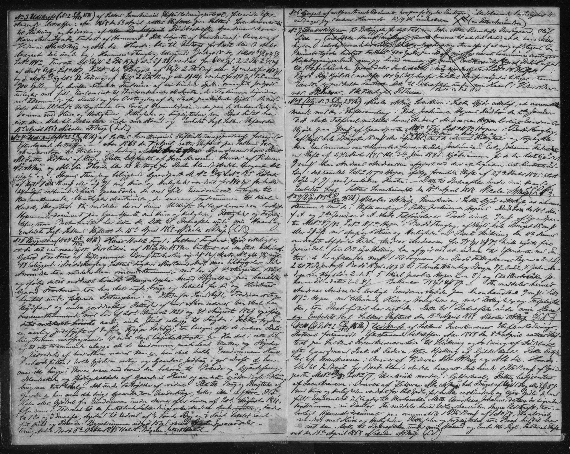 Salten sorenskriveri, SAT/A-4578/1/2/2C/L0013: Pantebok nr. N, 1868-1870, s. 4