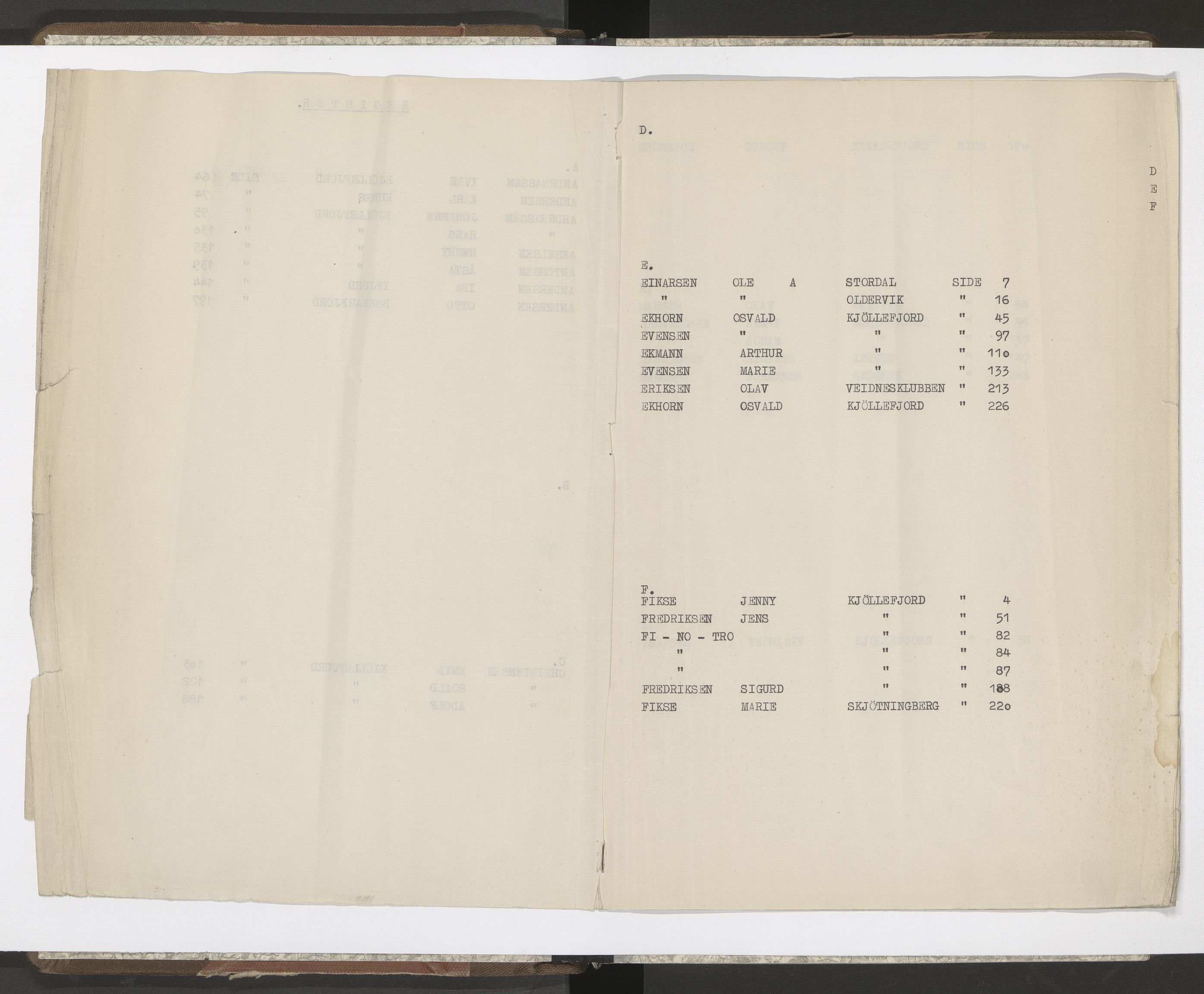 Lebesby lensmannskontor, AV/SATØ-SATØ-67/F/Fn/Fng/L0131: Branntakstprotokoll, 1951-1955