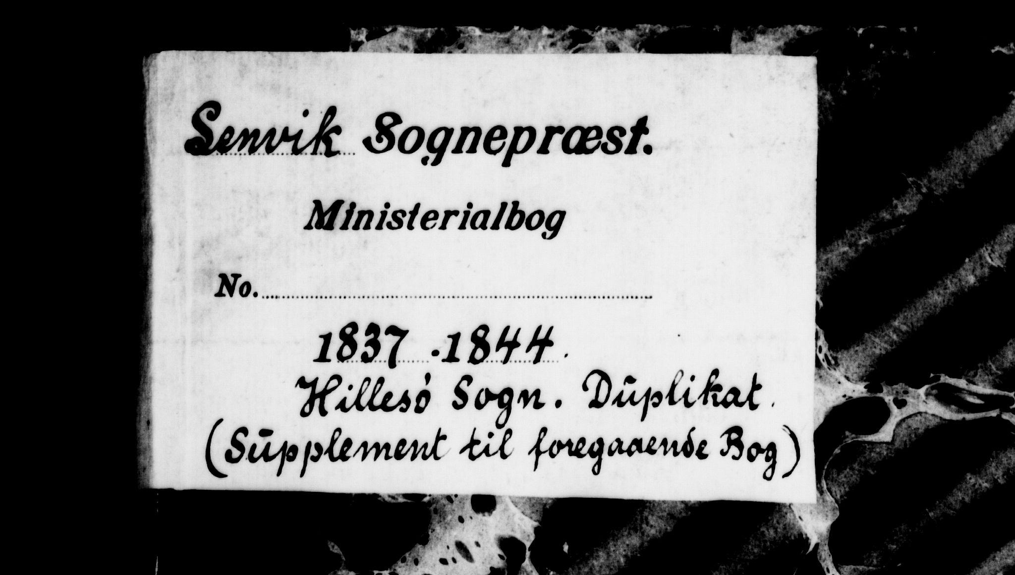 Lenvik sokneprestembete, AV/SATØ-S-1310/H/Ha/Hab/L0019klokker: Klokkerbok nr. 19, 1837-1844