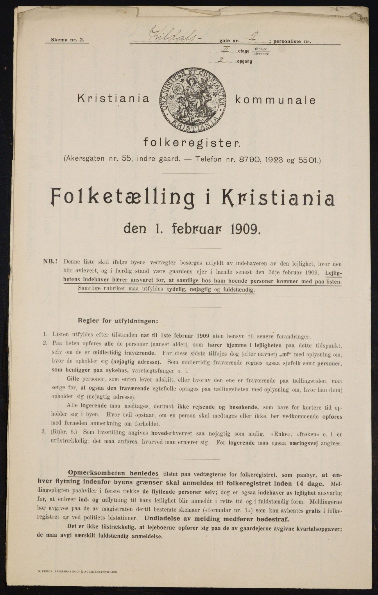 OBA, Kommunal folketelling 1.2.1909 for Kristiania kjøpstad, 1909, s. 68552