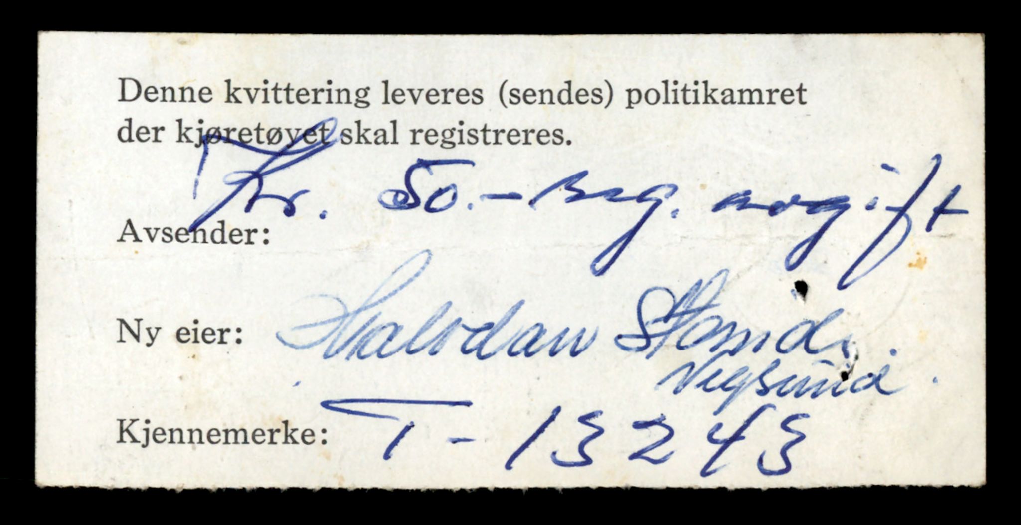 Møre og Romsdal vegkontor - Ålesund trafikkstasjon, AV/SAT-A-4099/F/Fe/L0038: Registreringskort for kjøretøy T 13180 - T 13360, 1927-1998, s. 1060