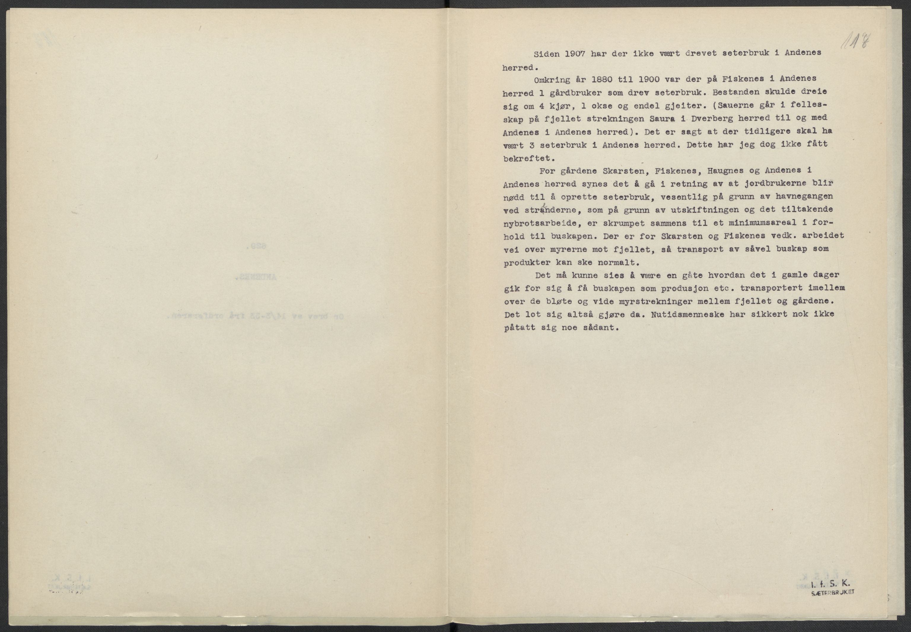 Instituttet for sammenlignende kulturforskning, AV/RA-PA-0424/F/Fc/L0016/0003: Eske B16: / Nordland (perm XLVIII), 1932-1937, s. 118