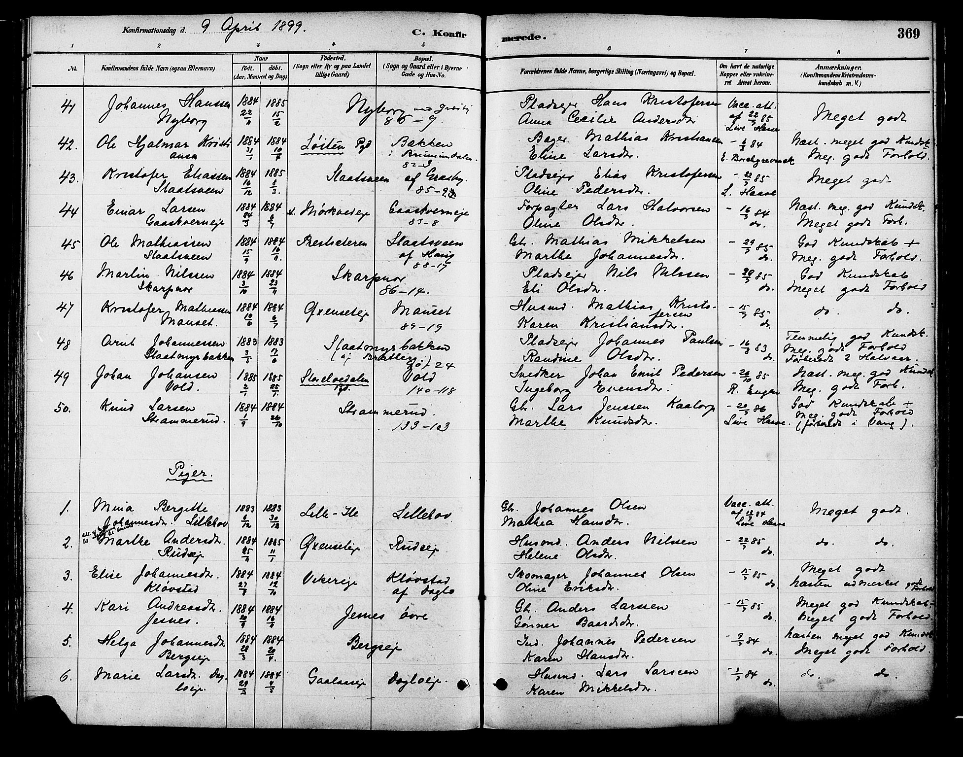 Vang prestekontor, Hedmark, AV/SAH-PREST-008/H/Ha/Haa/L0018B: Ministerialbok nr. 18B, 1880-1906, s. 369