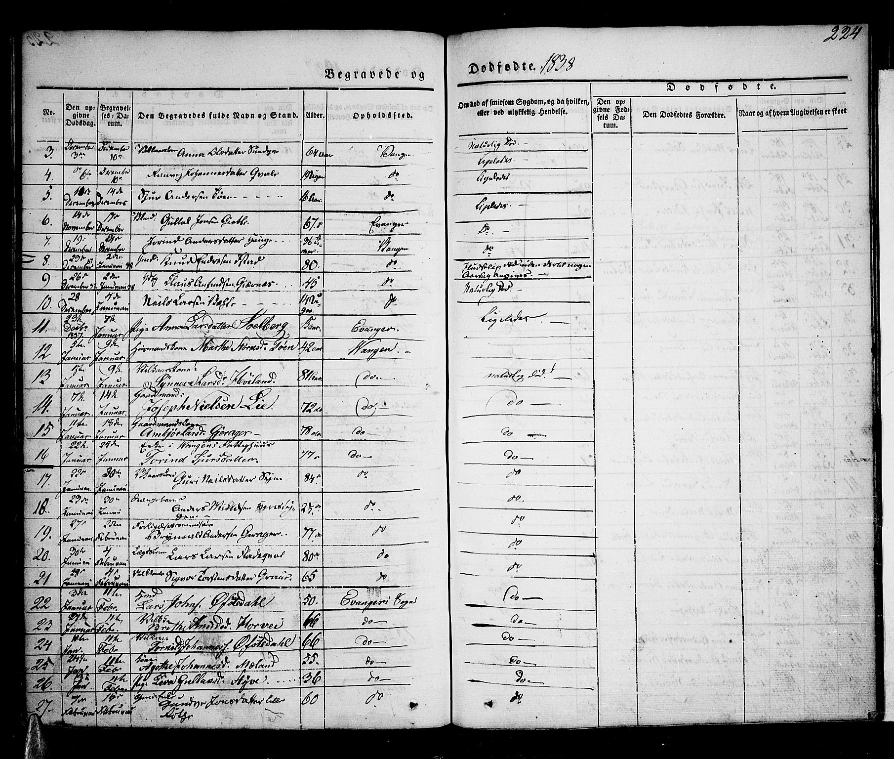 Voss sokneprestembete, AV/SAB-A-79001/H/Haa: Ministerialbok nr. A 13, 1836-1851, s. 224