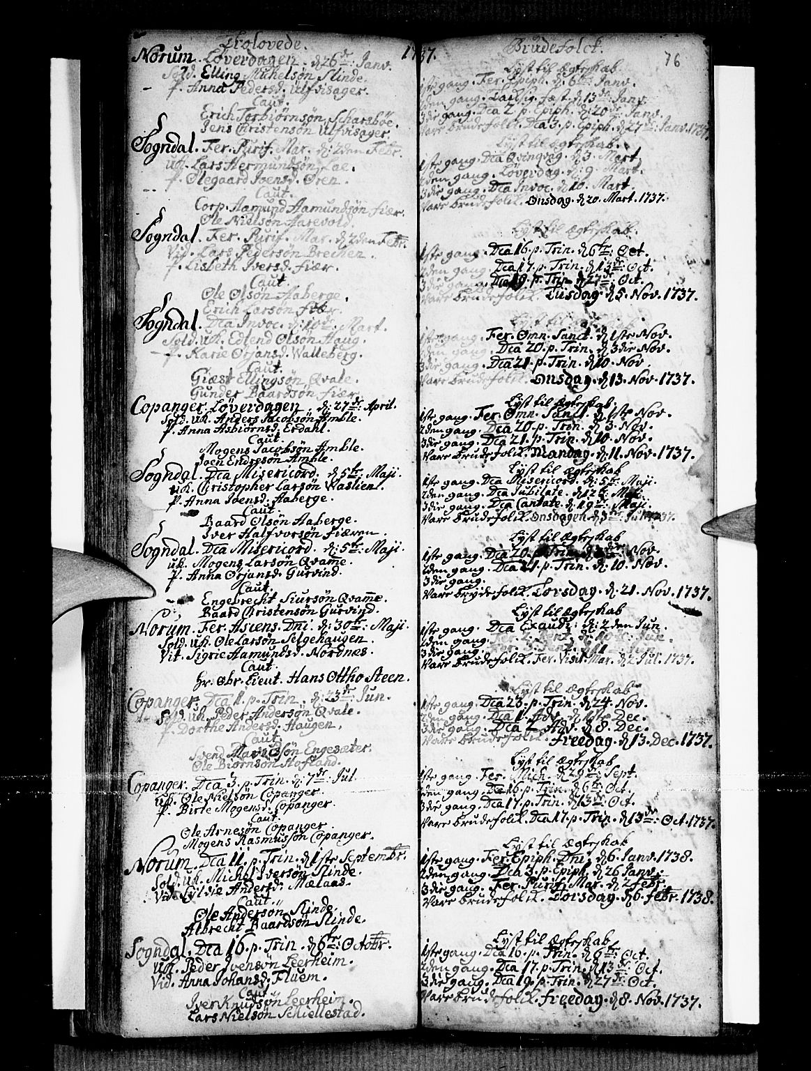 Sogndal sokneprestembete, SAB/A-81301/H/Haa/Haaa/L0002: Ministerialbok nr. A 2, 1725-1741, s. 76