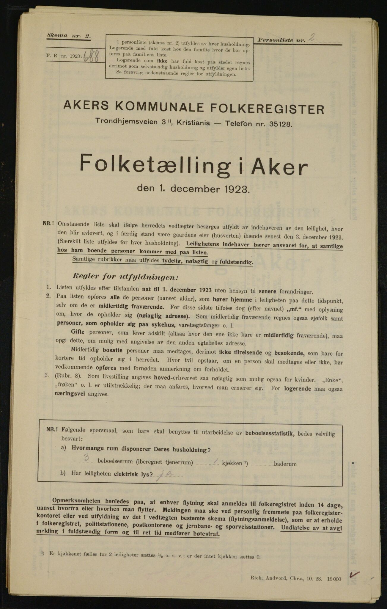 , Kommunal folketelling 1.12.1923 for Aker, 1923, s. 11643