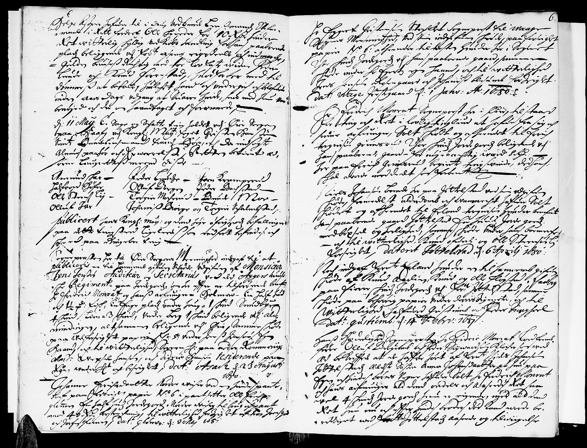 Sorenskriverier i Gudbrandsdalen, SAH/TING-036/G/Gb/Gbb/L0011: Tingbok - Sør-Gudbrandsdal, 1681, s. 5b-6a