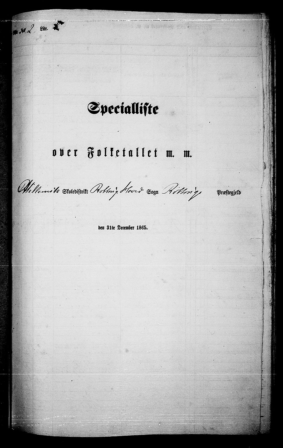 RA, Folketelling 1865 for 0632P Rollag prestegjeld, 1865, s. 26