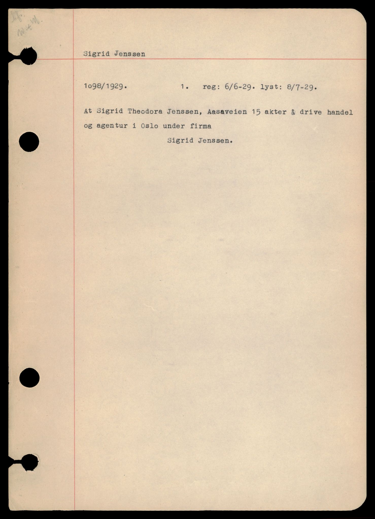 Oslo byfogd, Handelsregisteret, AV/SAT-A-10867/G/Gb/Gba/L0035: Enkeltmannsforetak, Sigr-Sn, 1944-1990