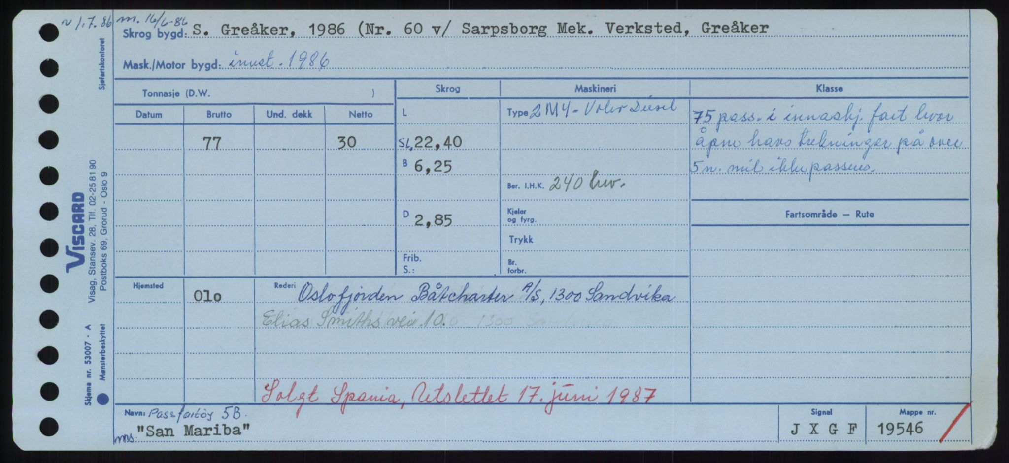 Sjøfartsdirektoratet med forløpere, Skipsmålingen, RA/S-1627/H/Hd/L0032: Fartøy, San-Seve, s. 15
