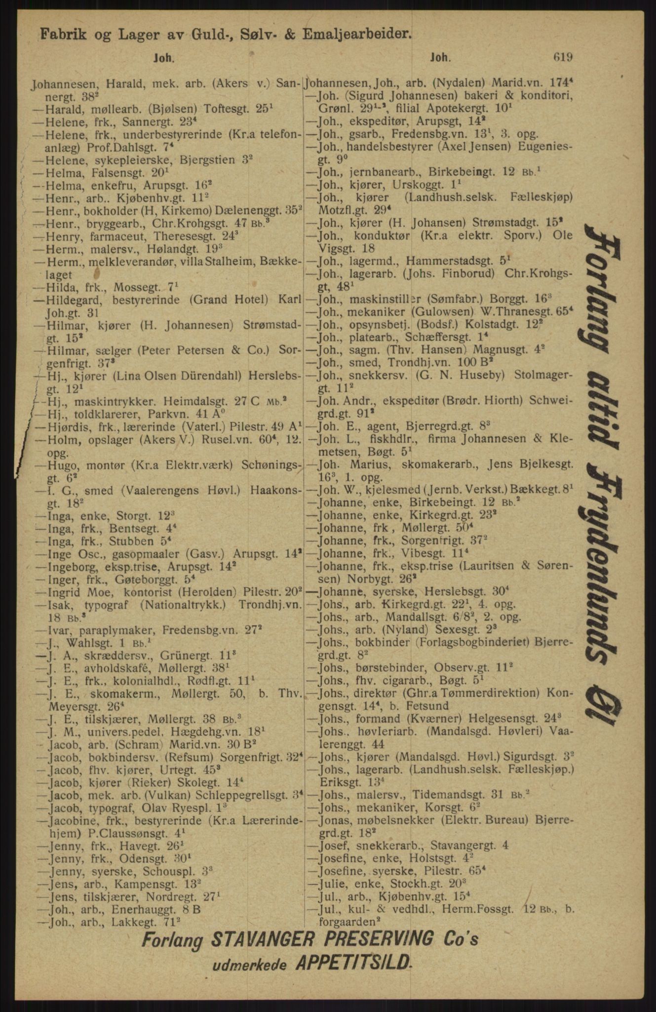 Skanna materiale: Kristiania/Oslo adressebok, PUBL/-, 1913, s. 631 ...