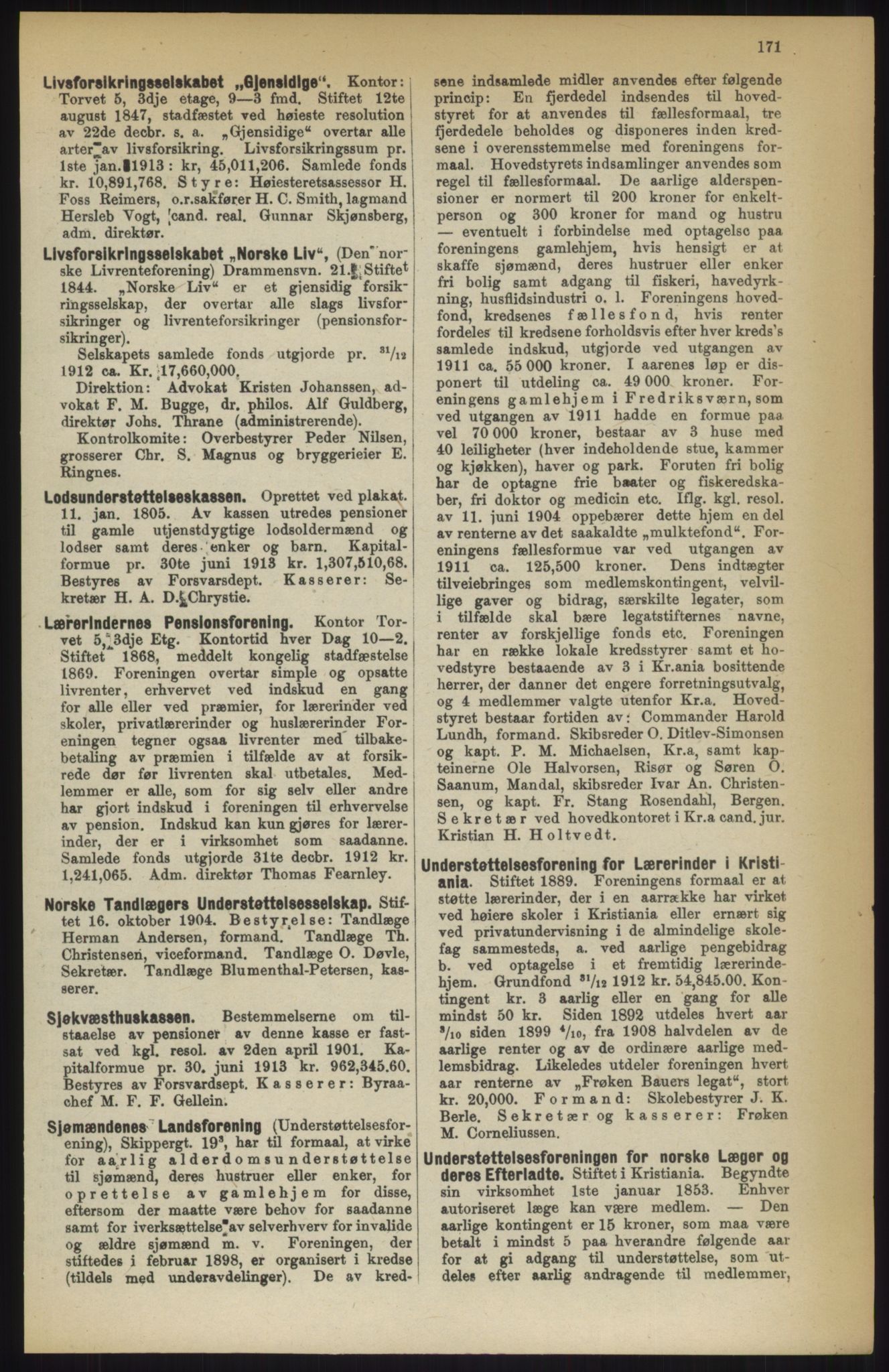 Kristiania/Oslo adressebok, PUBL/-, 1914, s. 171