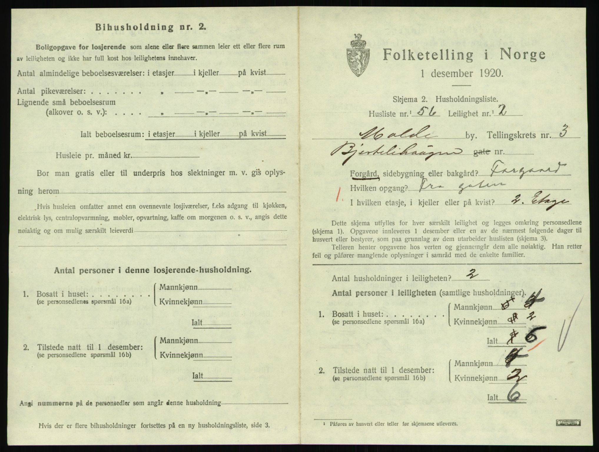 SAT, Folketelling 1920 for 1502 Molde kjøpstad, 1920, s. 1249