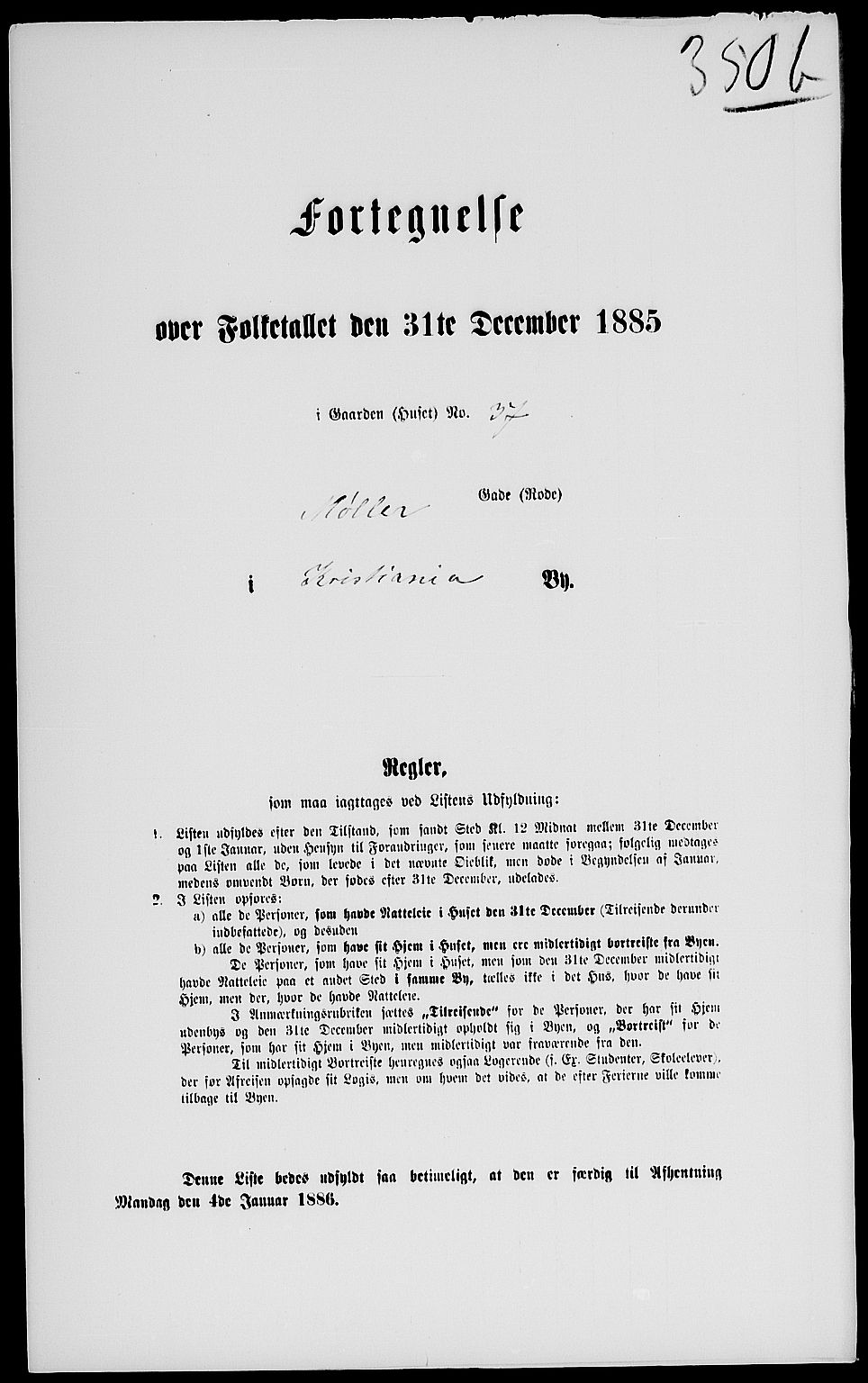 RA, Folketelling 1885 for 0301 Kristiania kjøpstad, 1885, s. 2512