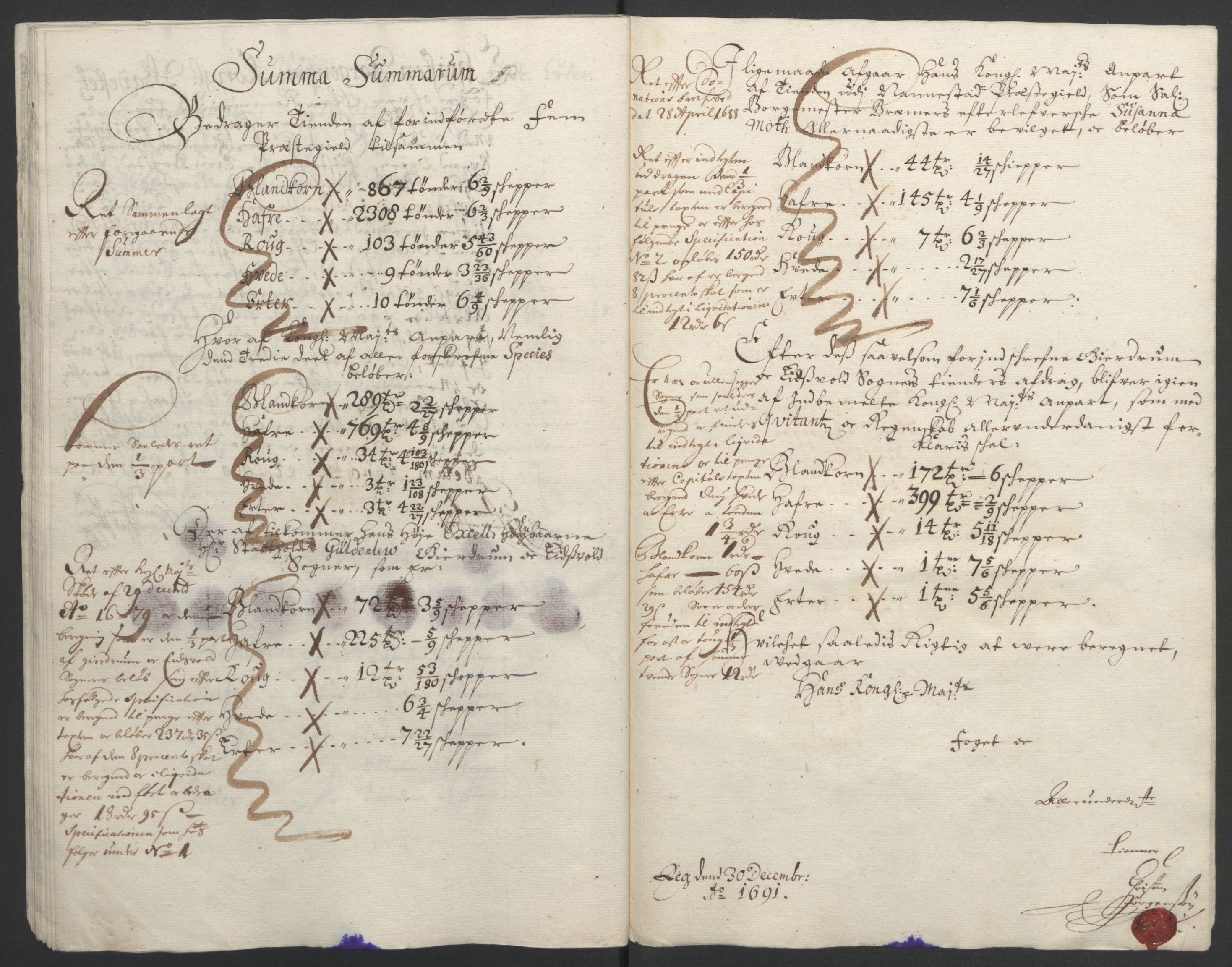 Rentekammeret inntil 1814, Reviderte regnskaper, Fogderegnskap, AV/RA-EA-4092/R12/L0703: Fogderegnskap Øvre Romerike, 1691, s. 38