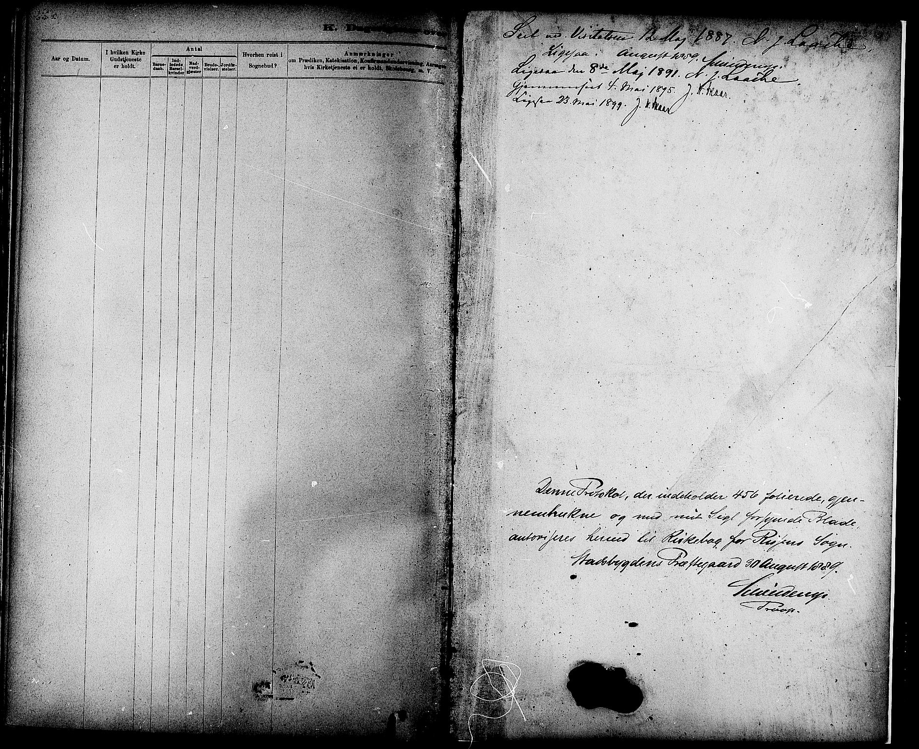 Ministerialprotokoller, klokkerbøker og fødselsregistre - Sør-Trøndelag, AV/SAT-A-1456/647/L0634: Ministerialbok nr. 647A01, 1885-1896