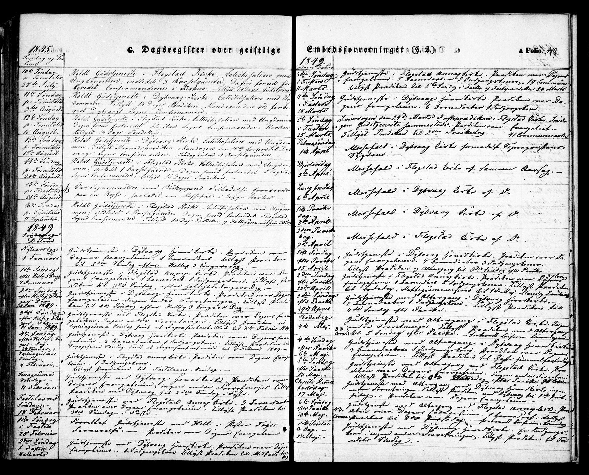Dypvåg sokneprestkontor, SAK/1111-0007/F/Fa/Faa/L0005: Ministerialbok nr. A 5, 1841-1854, s. 410