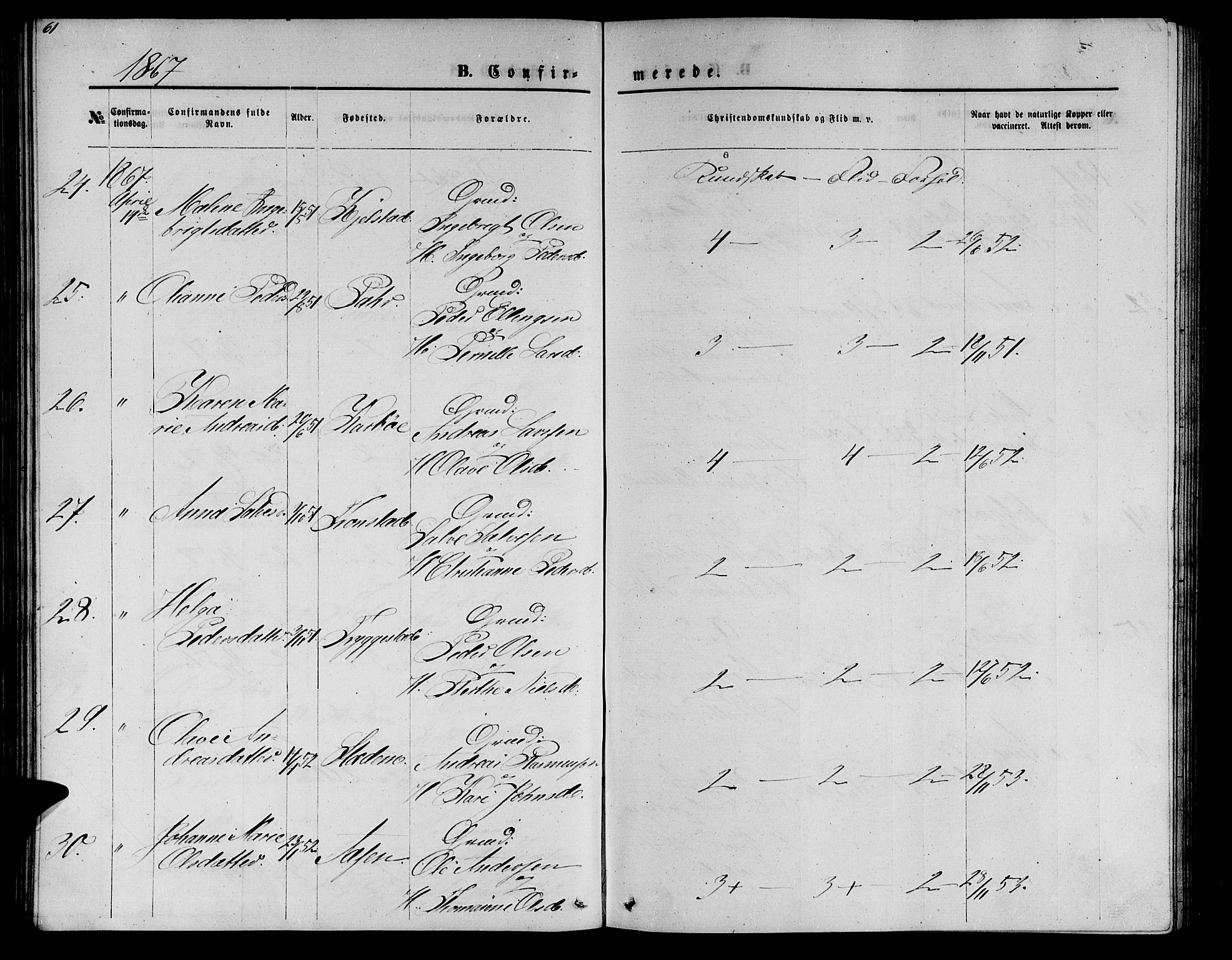 Ministerialprotokoller, klokkerbøker og fødselsregistre - Møre og Romsdal, AV/SAT-A-1454/517/L0229: Klokkerbok nr. 517C02, 1864-1879, s. 61