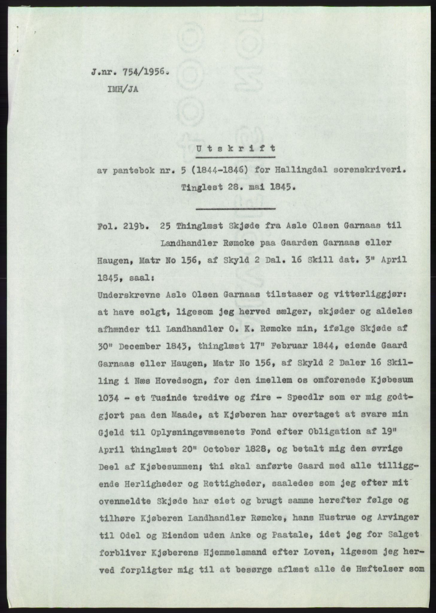 Statsarkivet i Kongsberg, SAKO/A-0001, 1956, s. 370