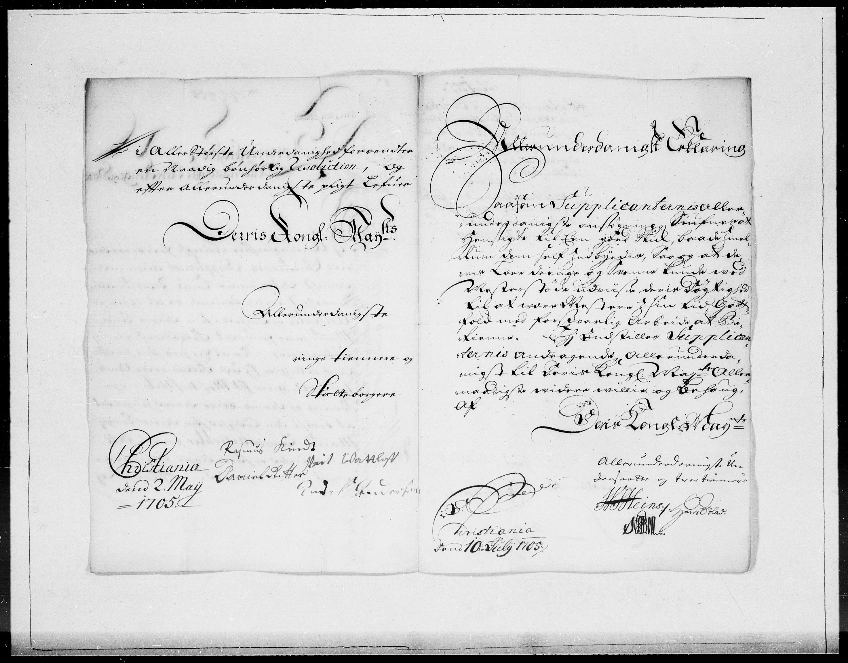 Danske Kanselli 1572-1799, AV/RA-EA-3023/F/Fc/Fcc/Fcca/L0058: Norske innlegg 1572-1799, 1705, s. 450