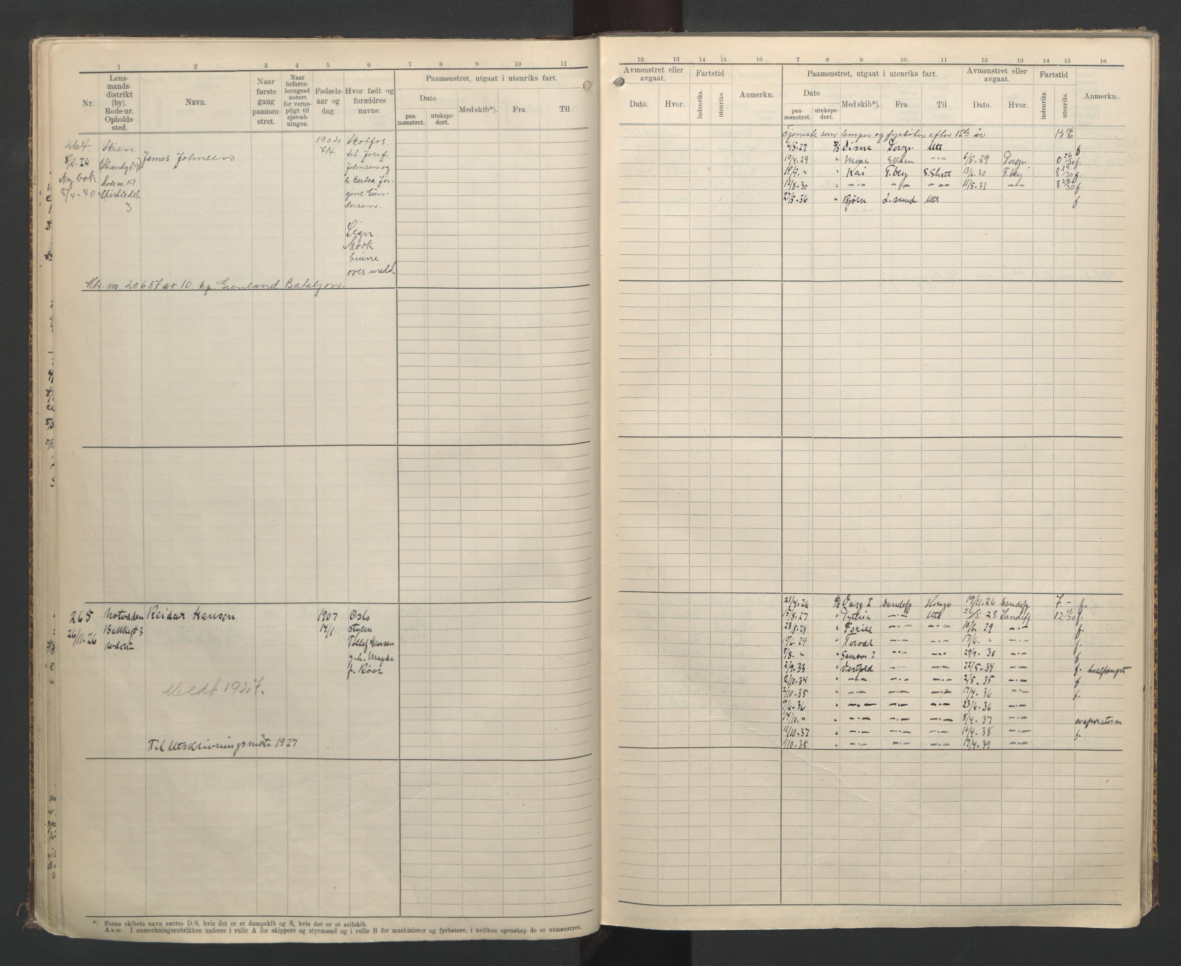 Skien innrulleringskontor, AV/SAKO-A-832/F/Fa/L0003: B-rulle, 1919-1935, s. 25