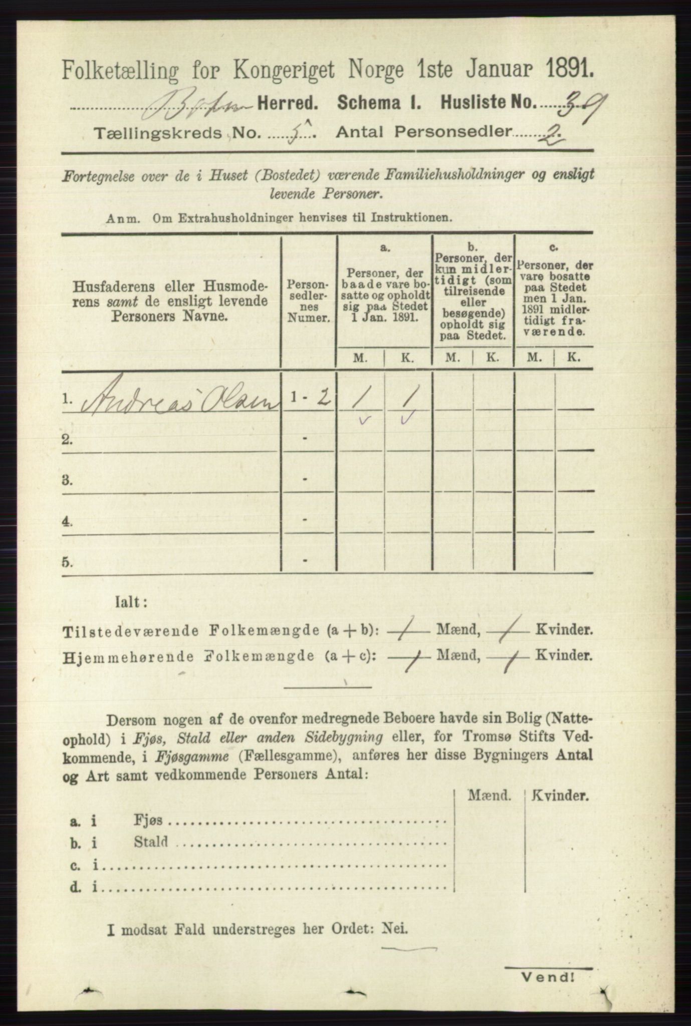 RA, Folketelling 1891 for 0715 Botne herred, 1891, s. 1937